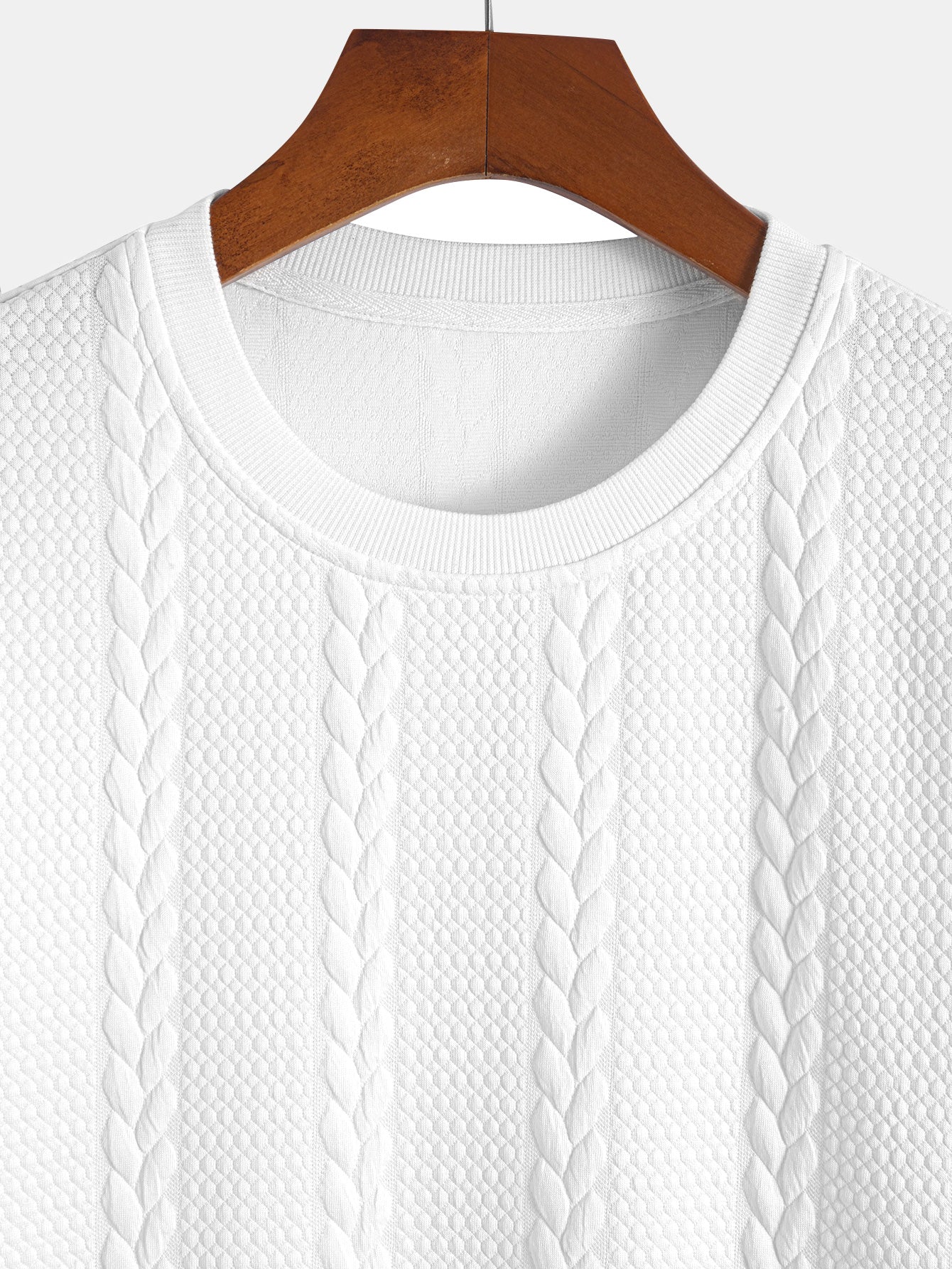Aarón® | Twist Jacquard Arc Hem T-Shirt & Twist Jacquard Shorts - Image 11