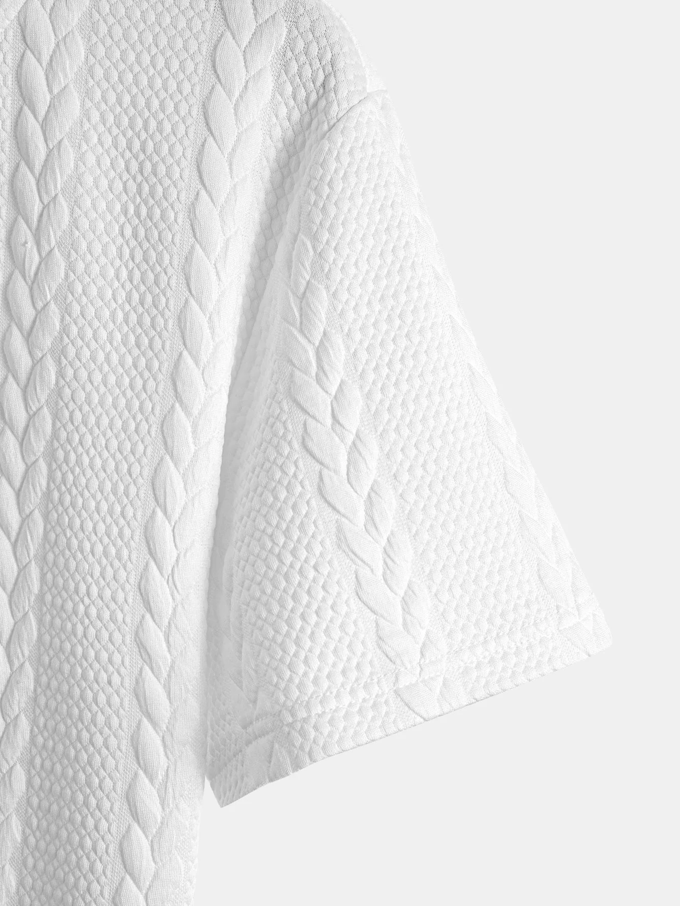 Aarón® | Twist Jacquard Arc Hem T-Shirt & Twist Jacquard Shorts - Image 12