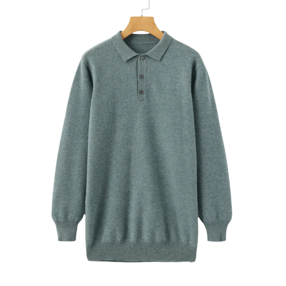 Aaron | 100% Cashmere Polo Shirt - Image 5