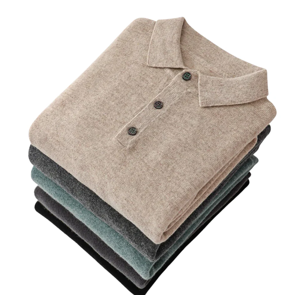 Aaron | 100% Cashmere Polo Shirt - Image 8