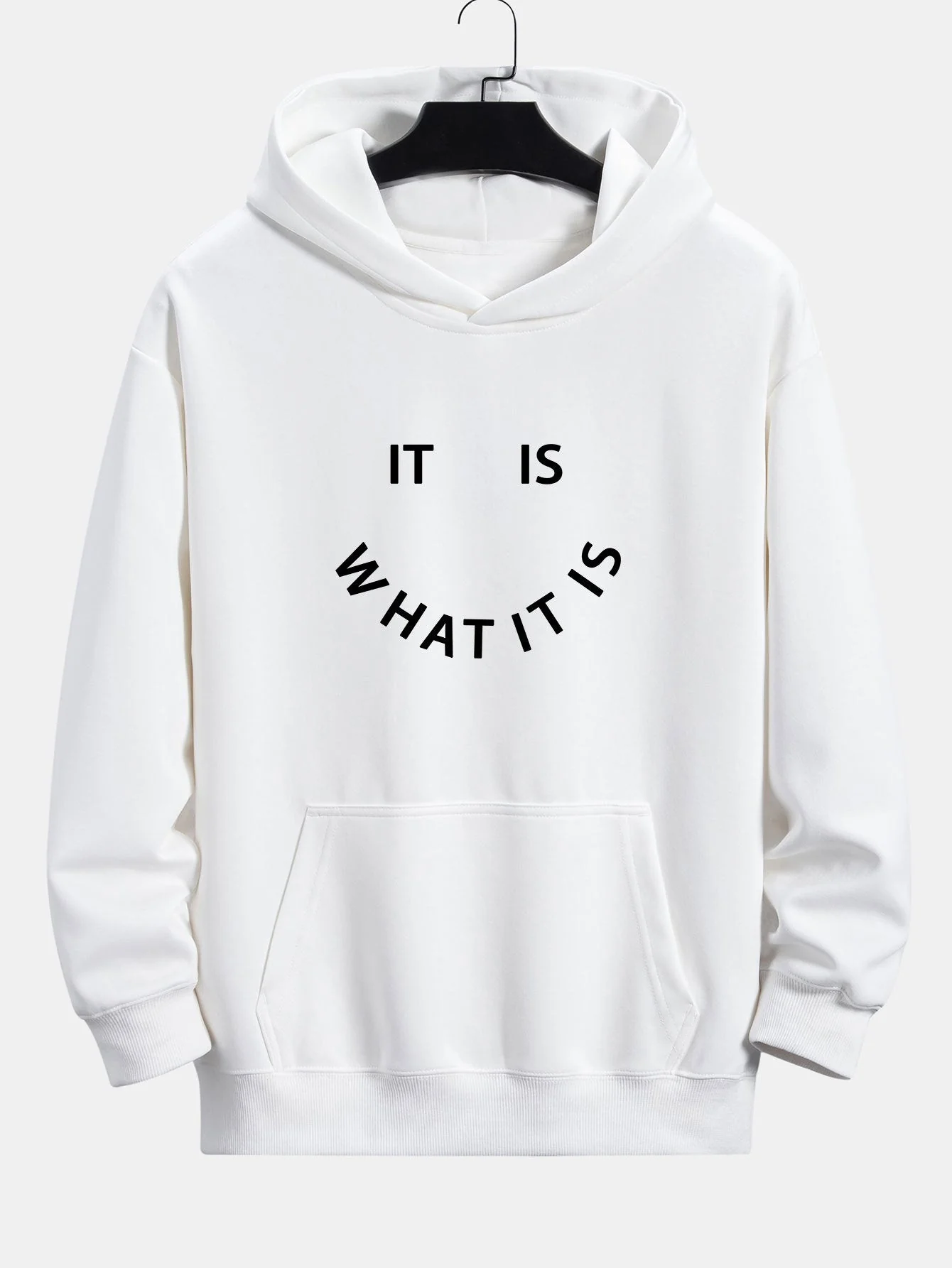 Aaron | It Is What It Is Print Relax Fit Hoodie - Image 2
