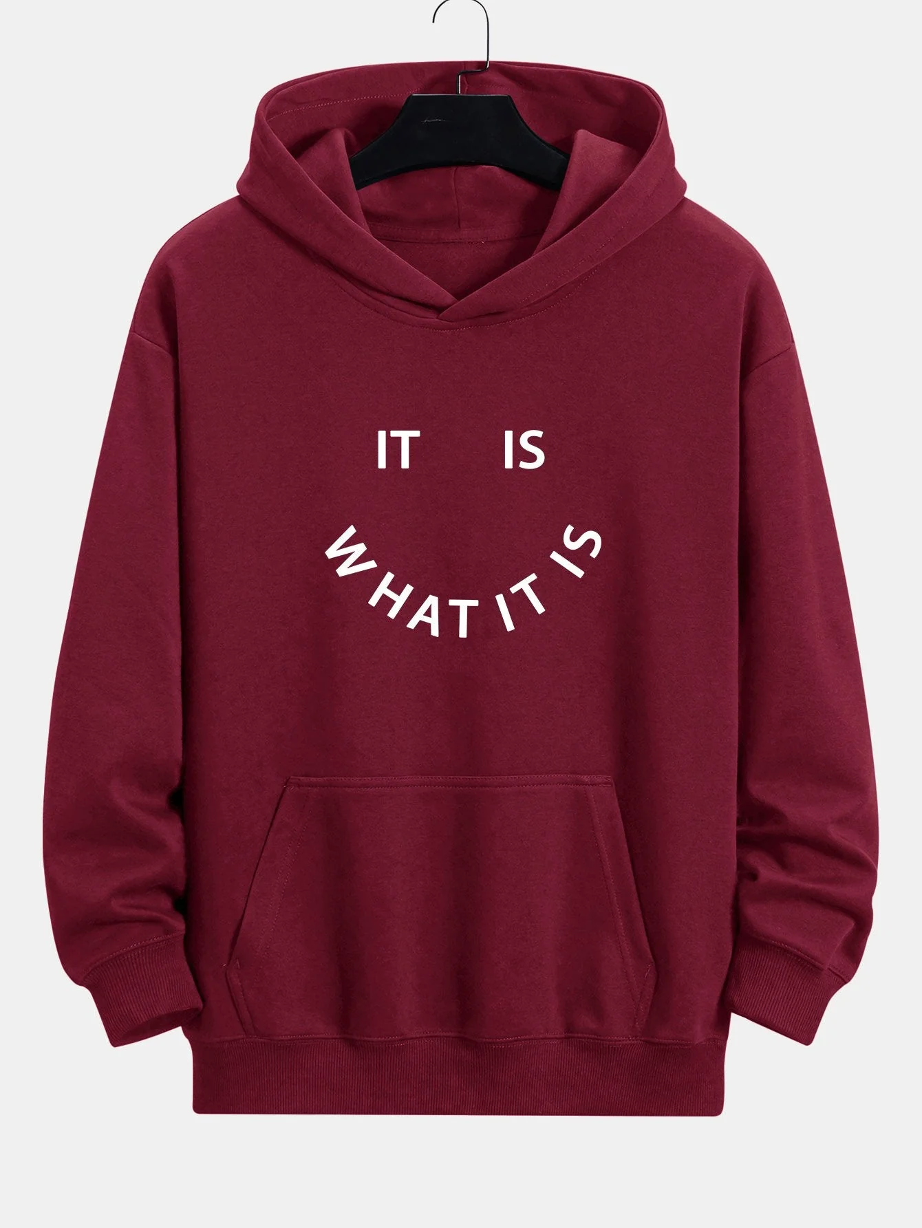 Aaron | It Is What It Is Print Relax Fit Hoodie - Image 7