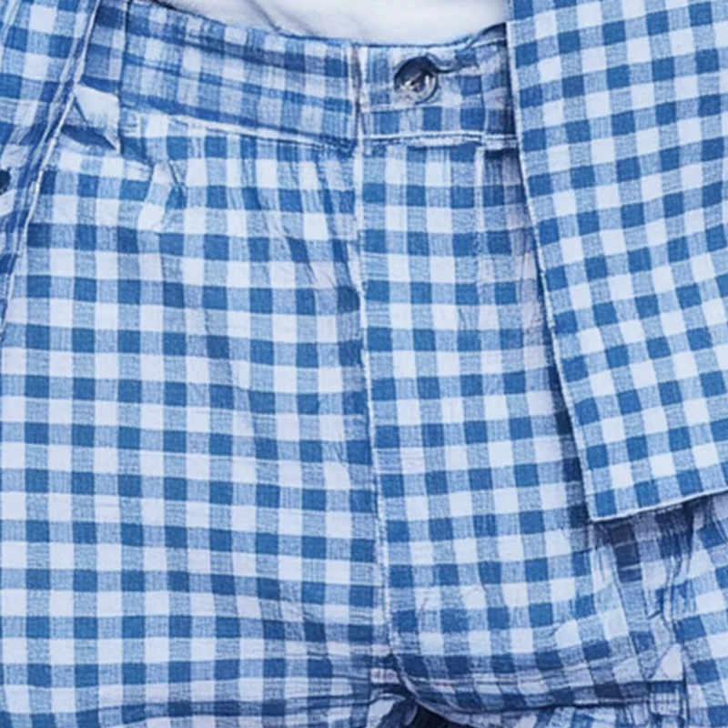 Abram | Men'S Summer Fashion Plaid Cotton And Linen Casual Shorts - Image 3