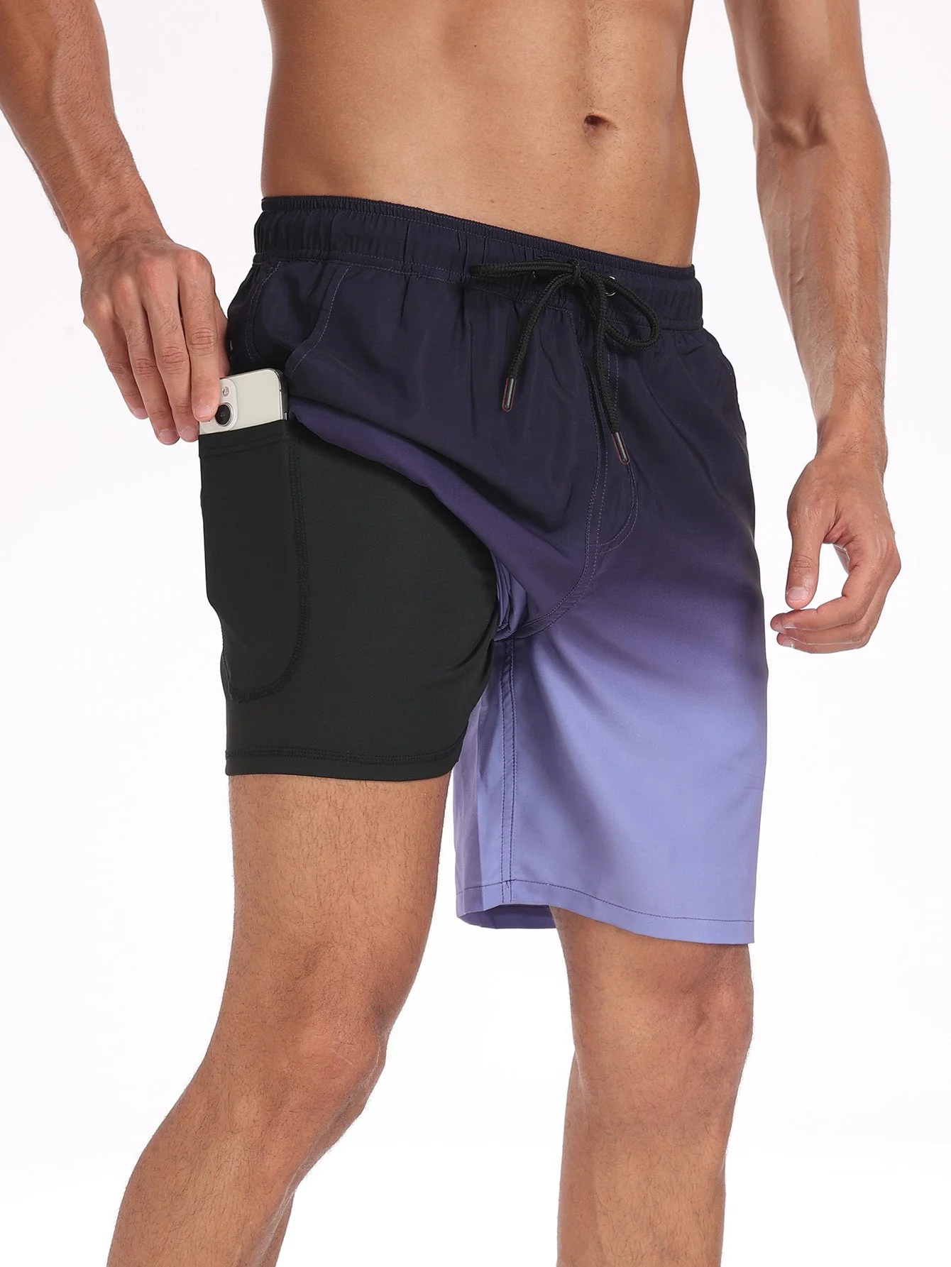 Absolon® | 2 In 1 Drawstring Beach Swim Shorts With Pocket - Image 27