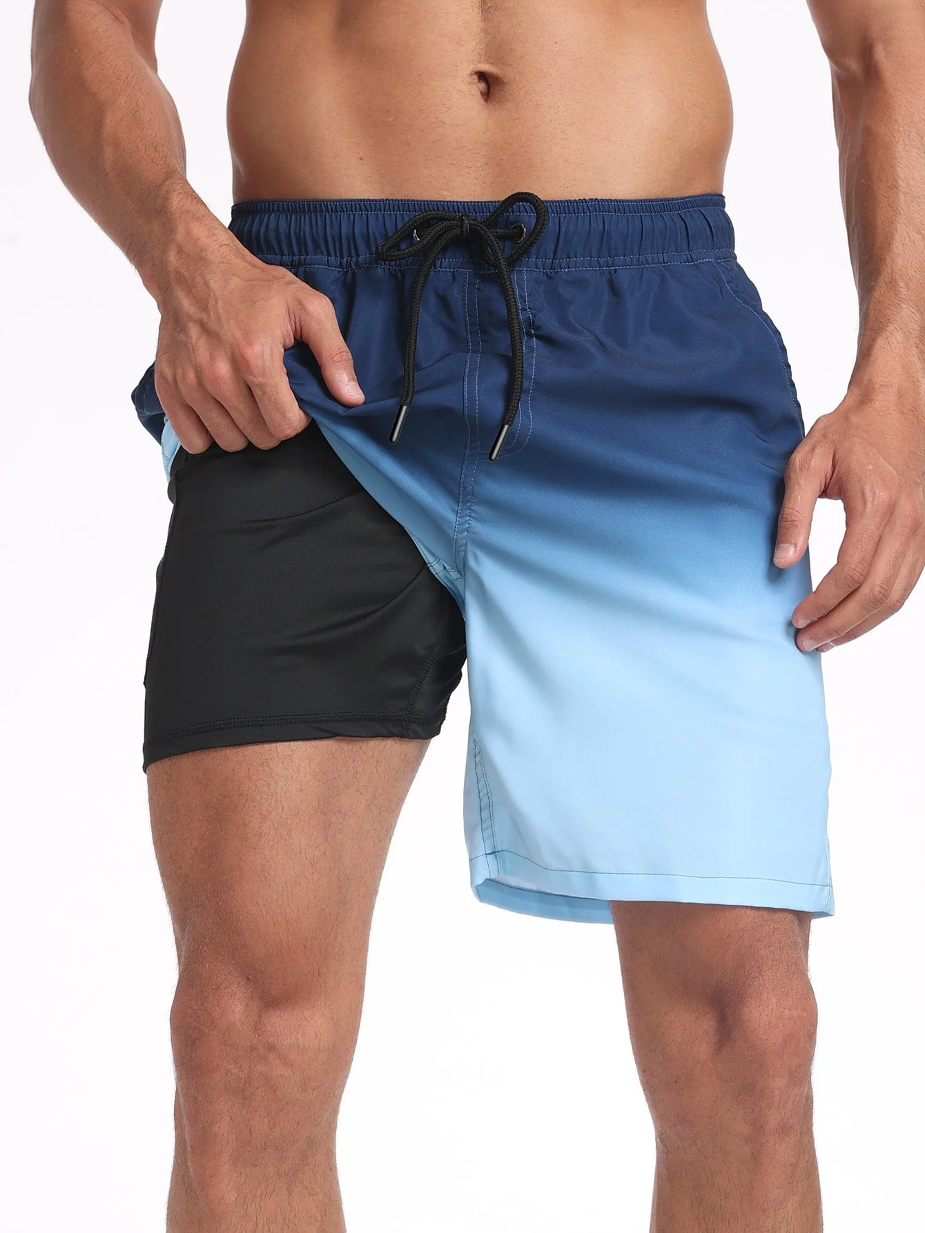 Absolon® | 2 In 1 Drawstring Beach Swim Shorts With Pocket - Image 6