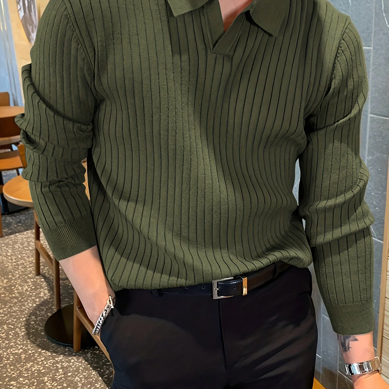 AceĀ® | Soho Textured V-Neck Pullover - Image 8