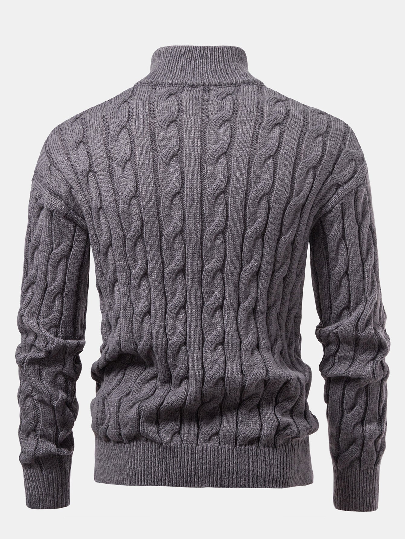 Achille® | Twist Jacquard Quarter Zip Sweater - Image 4