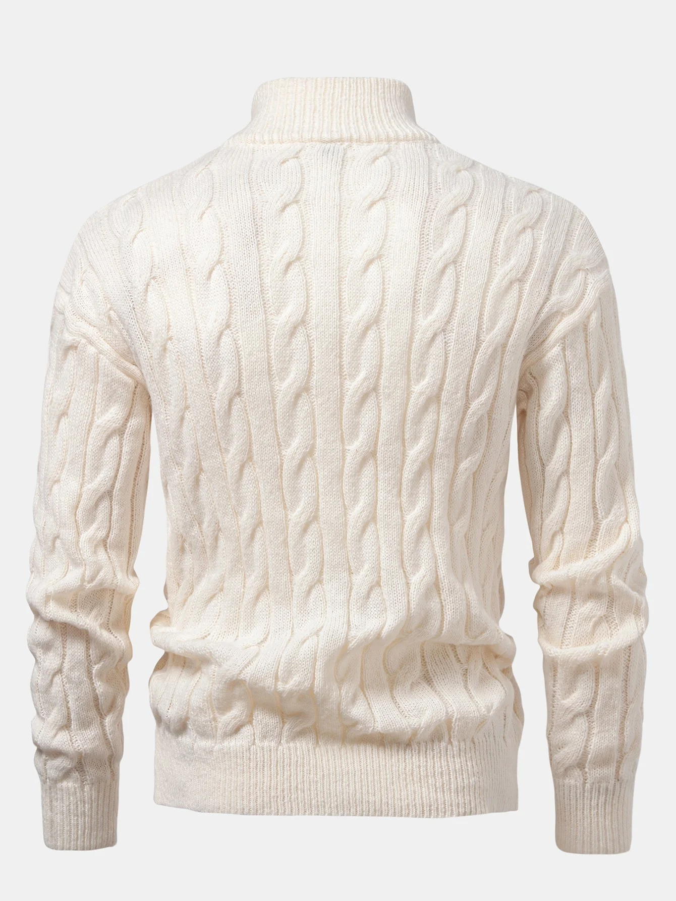 Achille® | Twist Jacquard Quarter Zip Sweater - Image 6