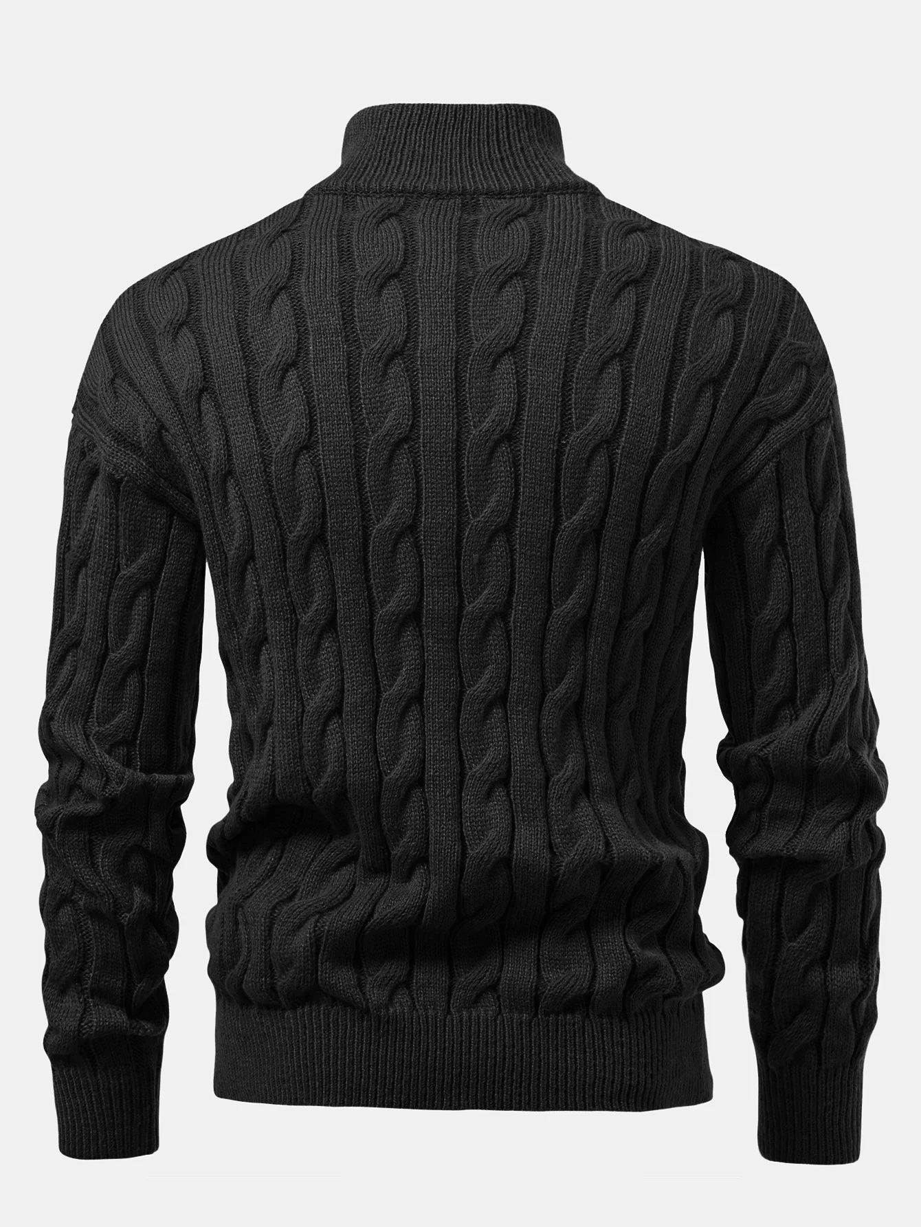 Achille® | Twist Jacquard Quarter Zip Sweater - Image 8
