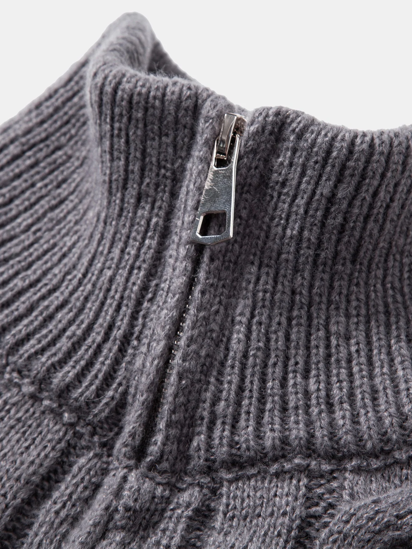 Achille® | Twist Jacquard Quarter Zip Sweater - Image 9