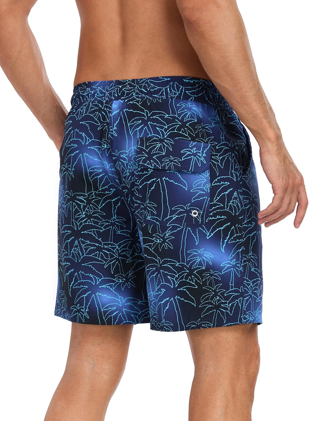 Achilles® | 2 In 1 Palm Tree Print Swim Shorts - Image 6