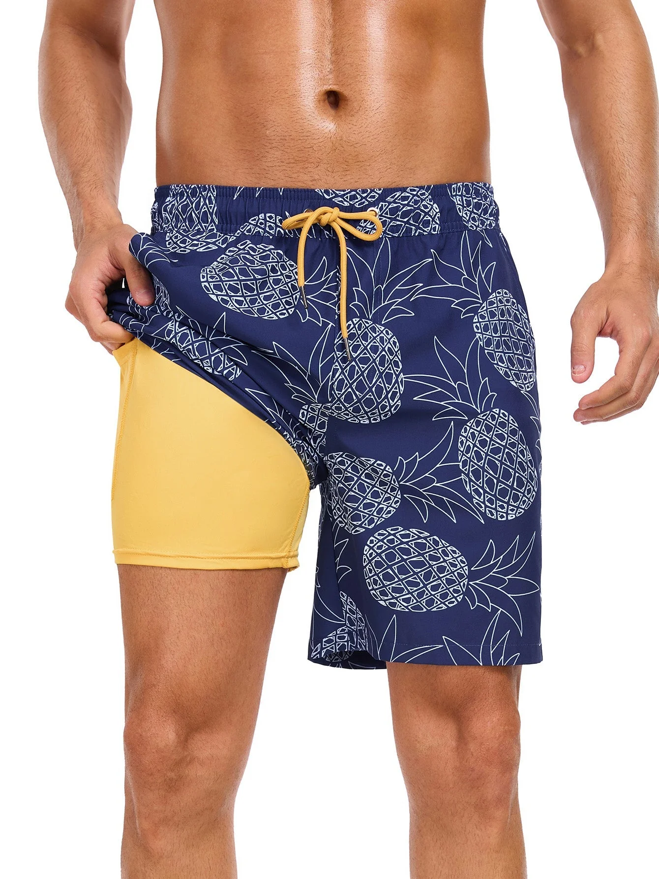 Aciano® | 2 In 1 Pineapple Print Swim Shorts - Image 2