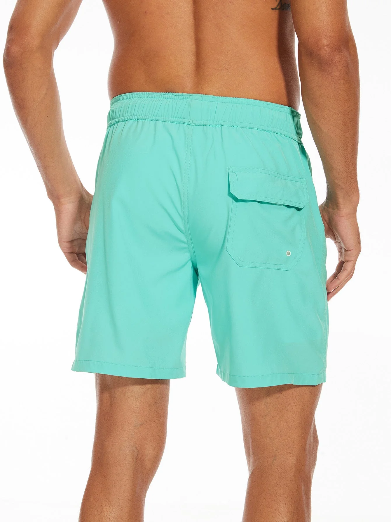 Acton® | 2 In 1 Solid Color Drawstring Swim Shorts - Image 8