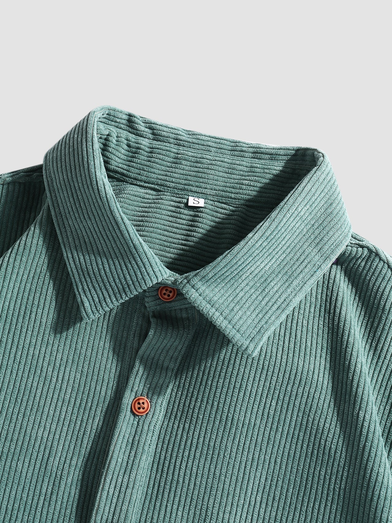 Acton® | Corduroy Solid Short Sleeve Basic Shirts - Image 4