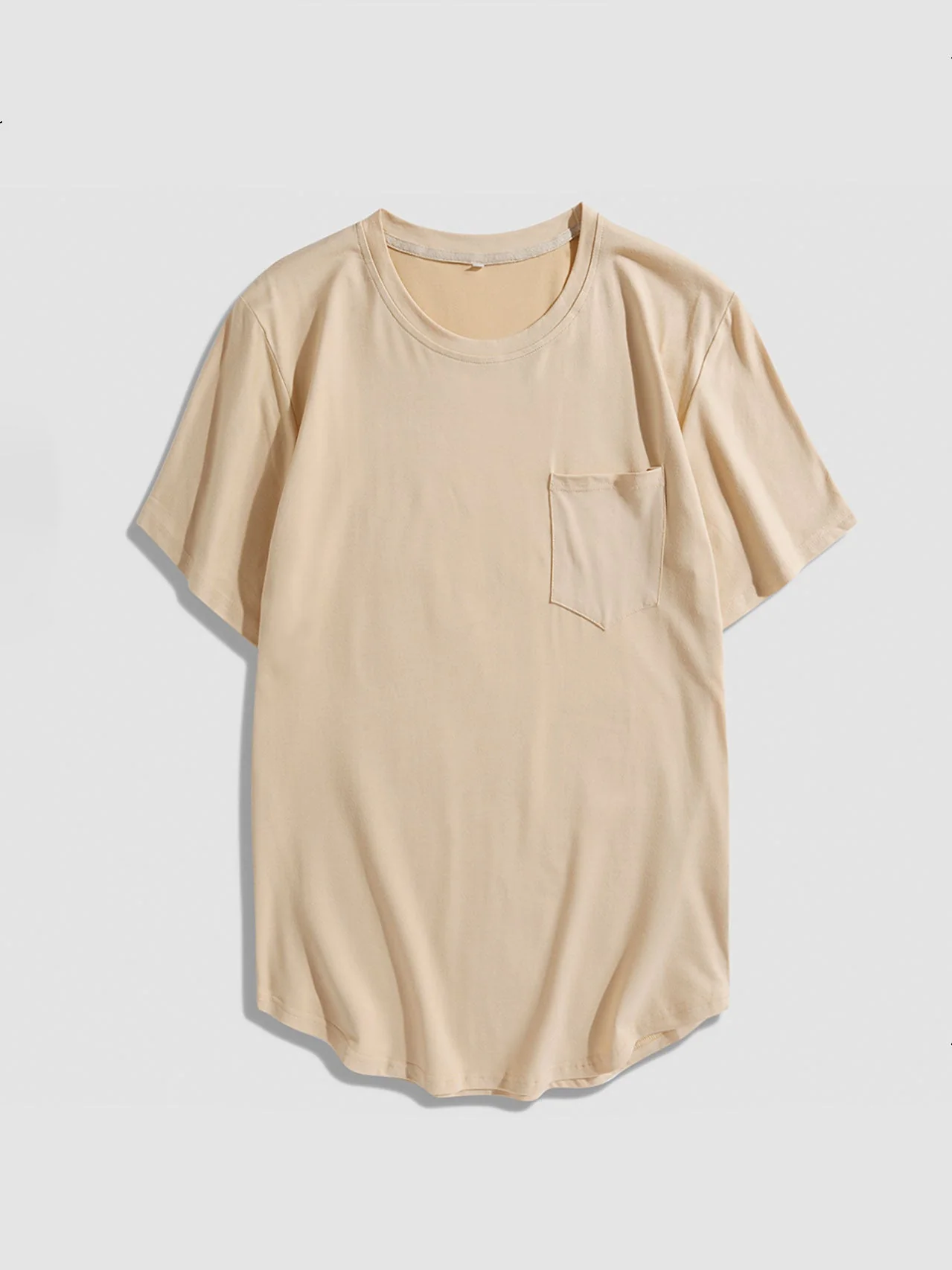 Adalbald® | Solid Color Basic T-Shirts With Pocket - Image 10