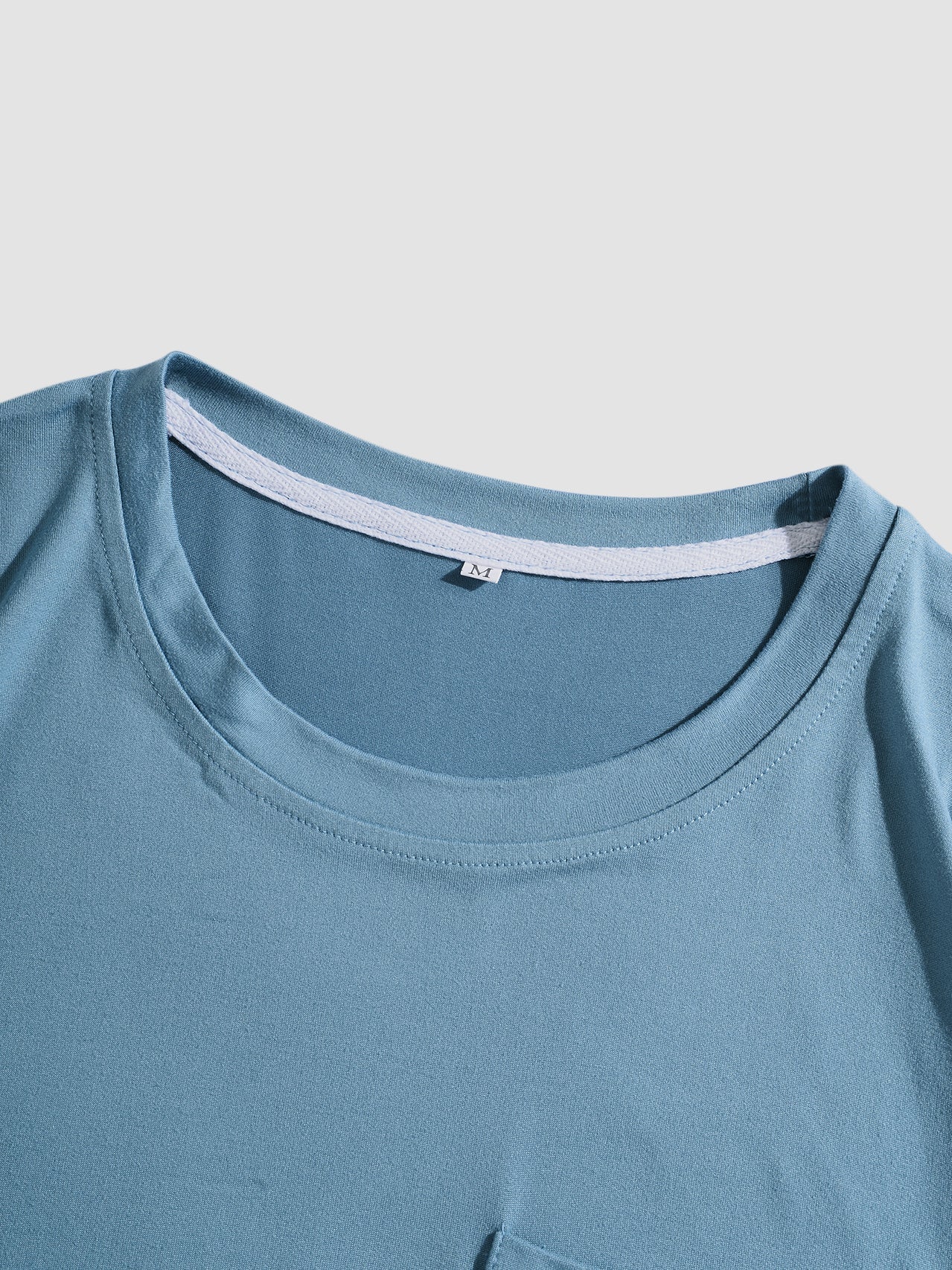 Adalbald® | Solid Color Basic T-Shirts With Pocket - Image 5