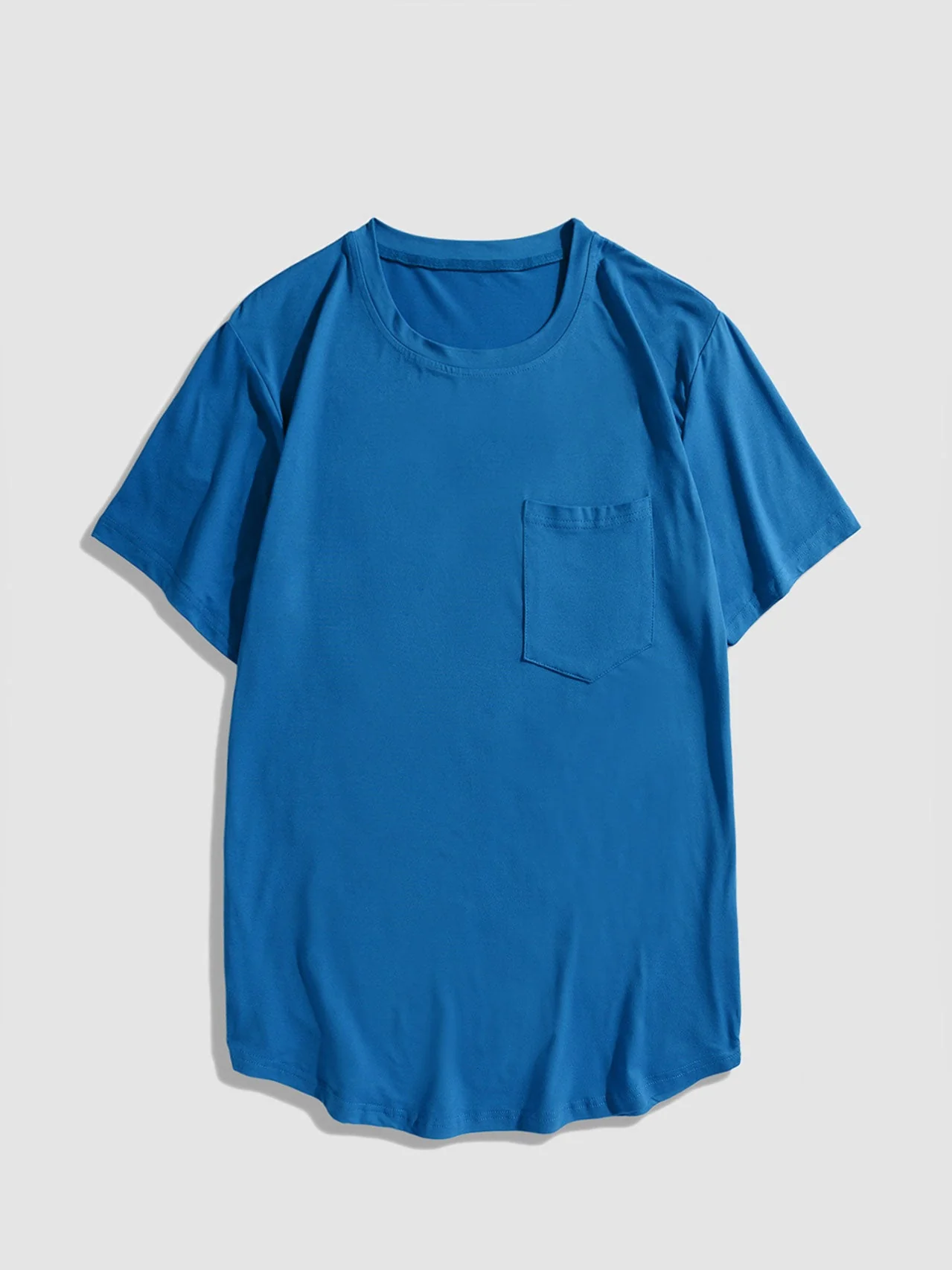 Adalbald® | Solid Color Basic T-Shirts With Pocket - Image 8