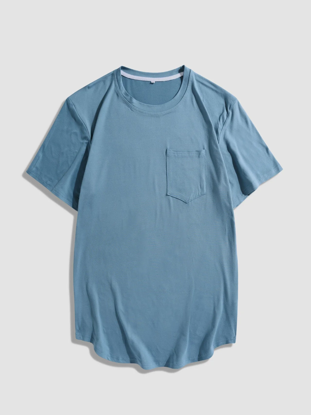 Adalberto® | Solid Color Basic T-Shirts With Pocket - Image 2