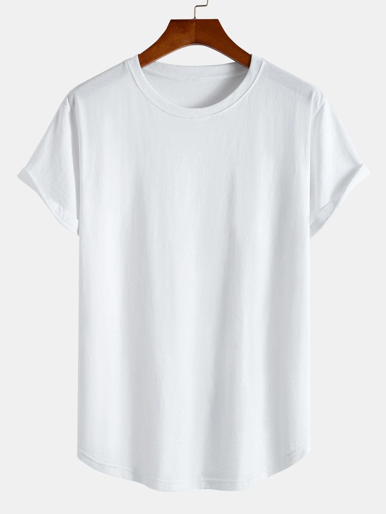 Adalrich® | 3 Pieces Basic Cotton Arc Hem T-Shirts - Image 7