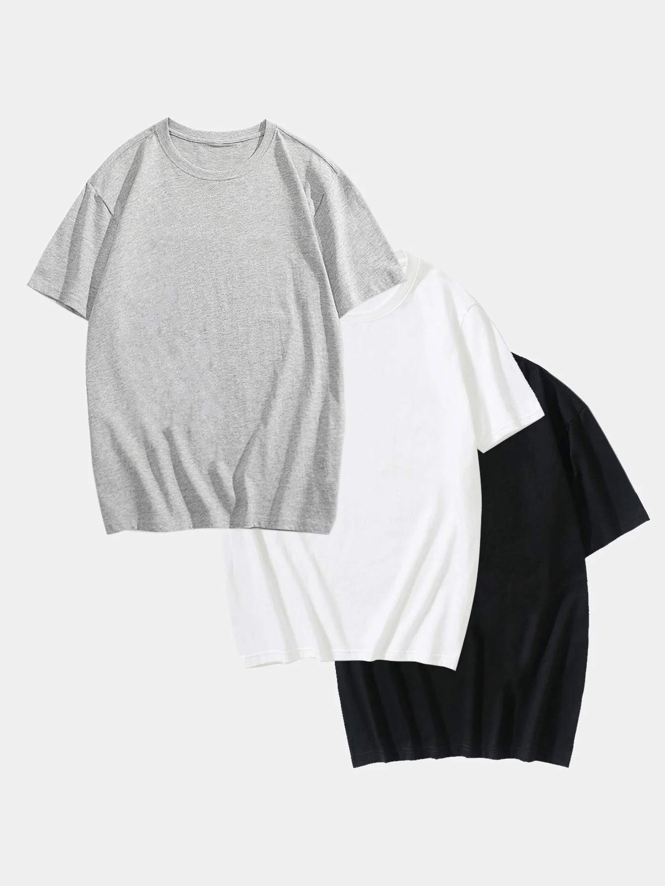 Adalton® | 3 Pieces Basic Cotton T-Shirt - Image 2
