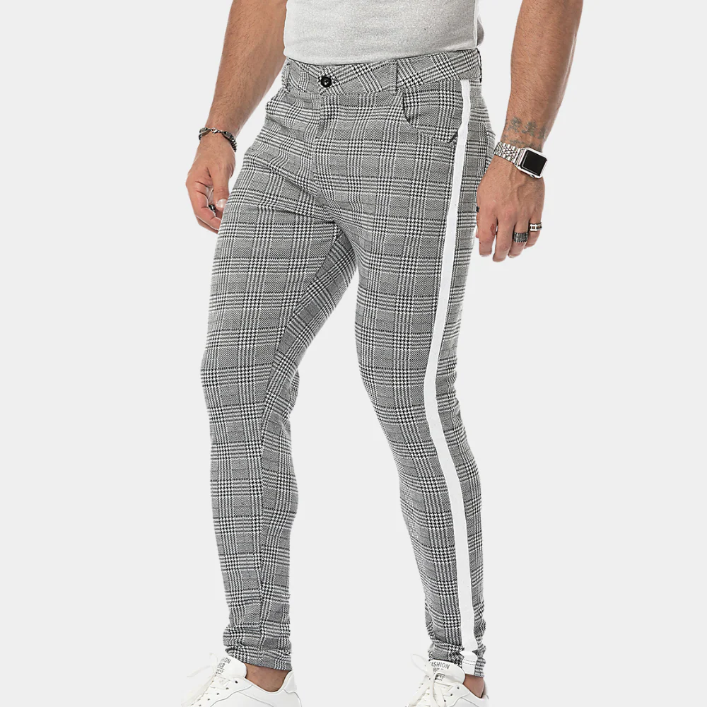 Adam® | Men'S Skinny Check Trousers - Image 5