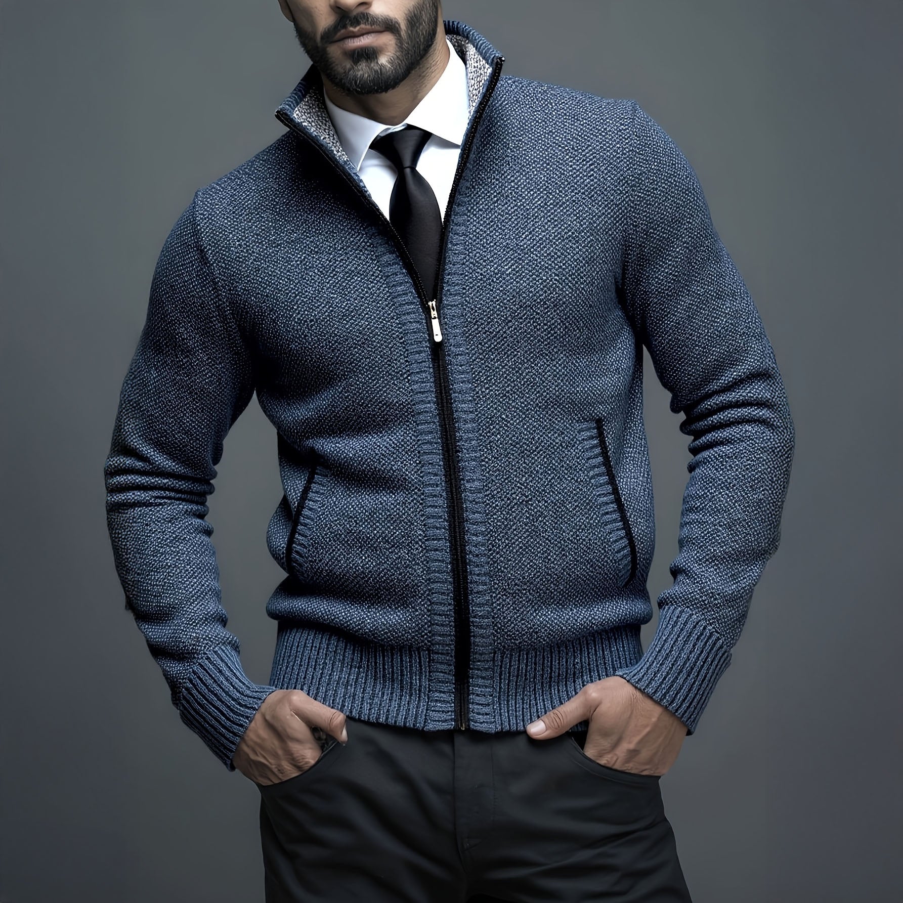 Adam | LUXURY MEN'S ZIP-UP VEST - Image 2