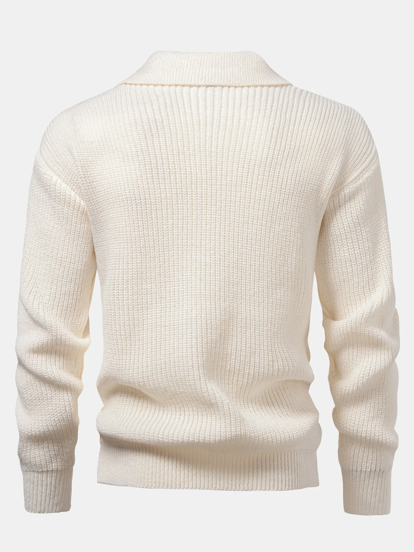 Adamari® | Long Sleeve Textured Knit Polo Shirt - Image 5