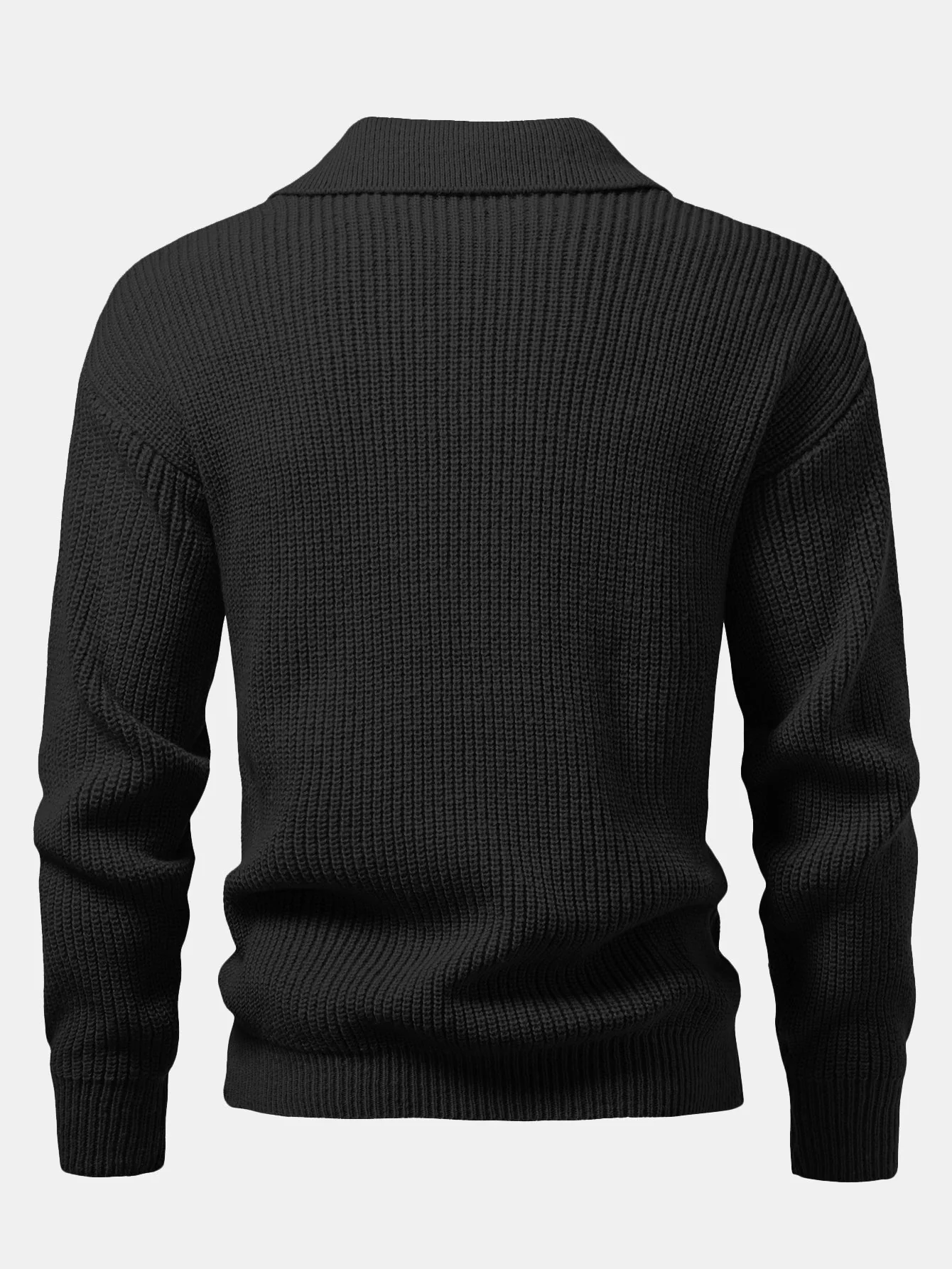 Adamari® | Long Sleeve Textured Knit Polo Shirt - Image 7