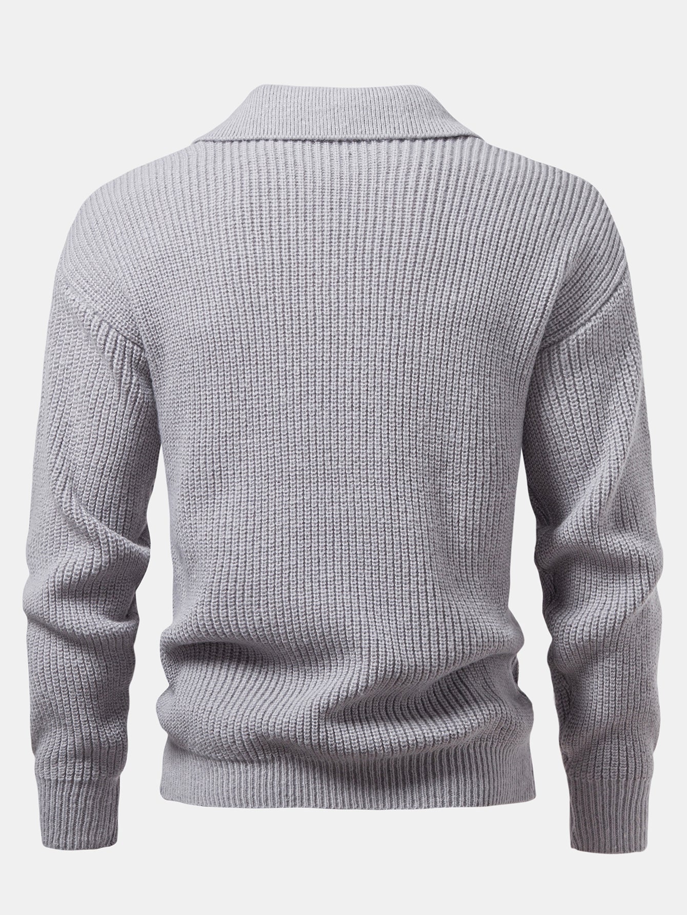Adamari® | Long Sleeve Textured Knit Polo Shirt - Image 9