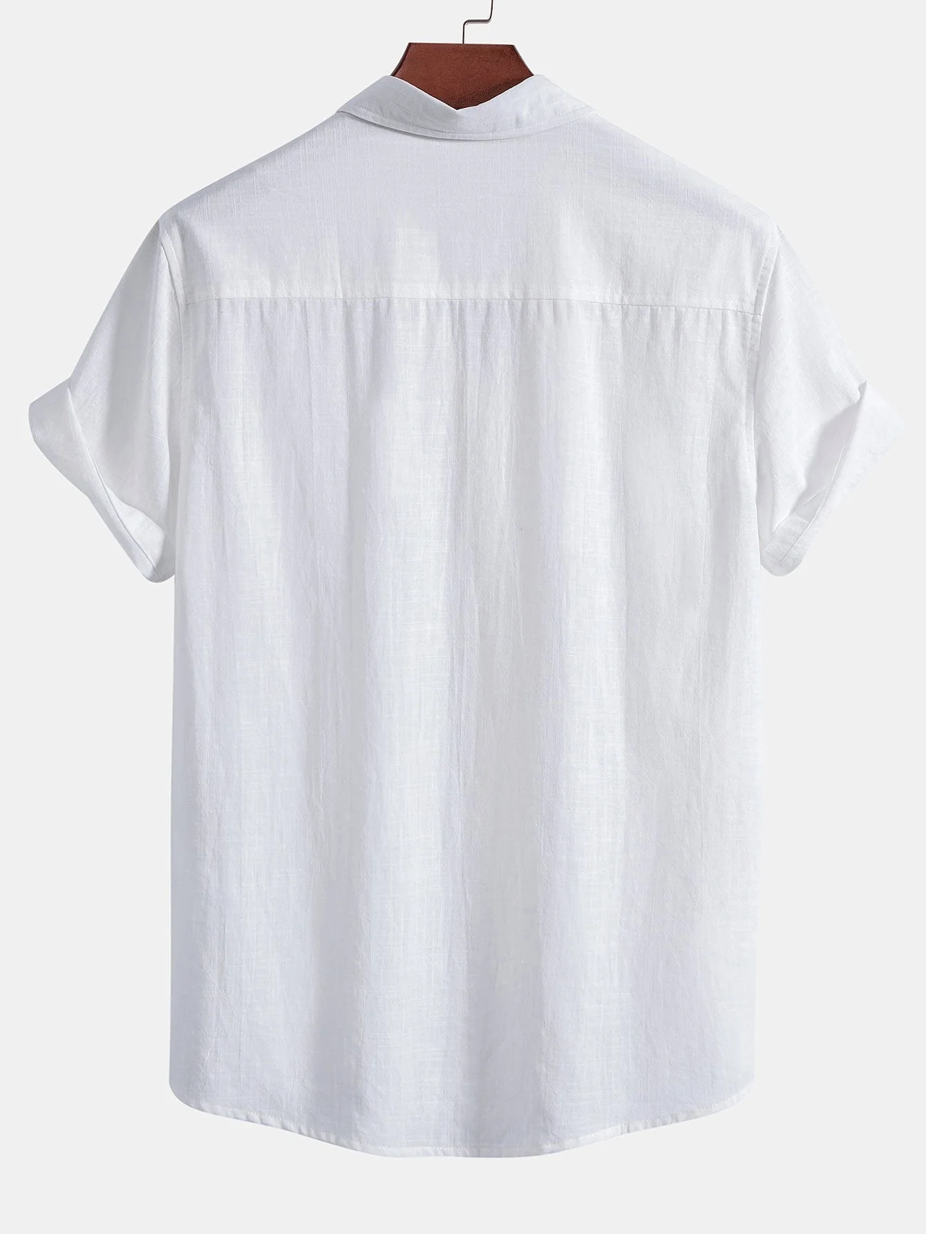 Adamaris® | Hawaii Palm Tree Print Linen Look Cotton Button Up Shirt & Swim Shorts - Image 3