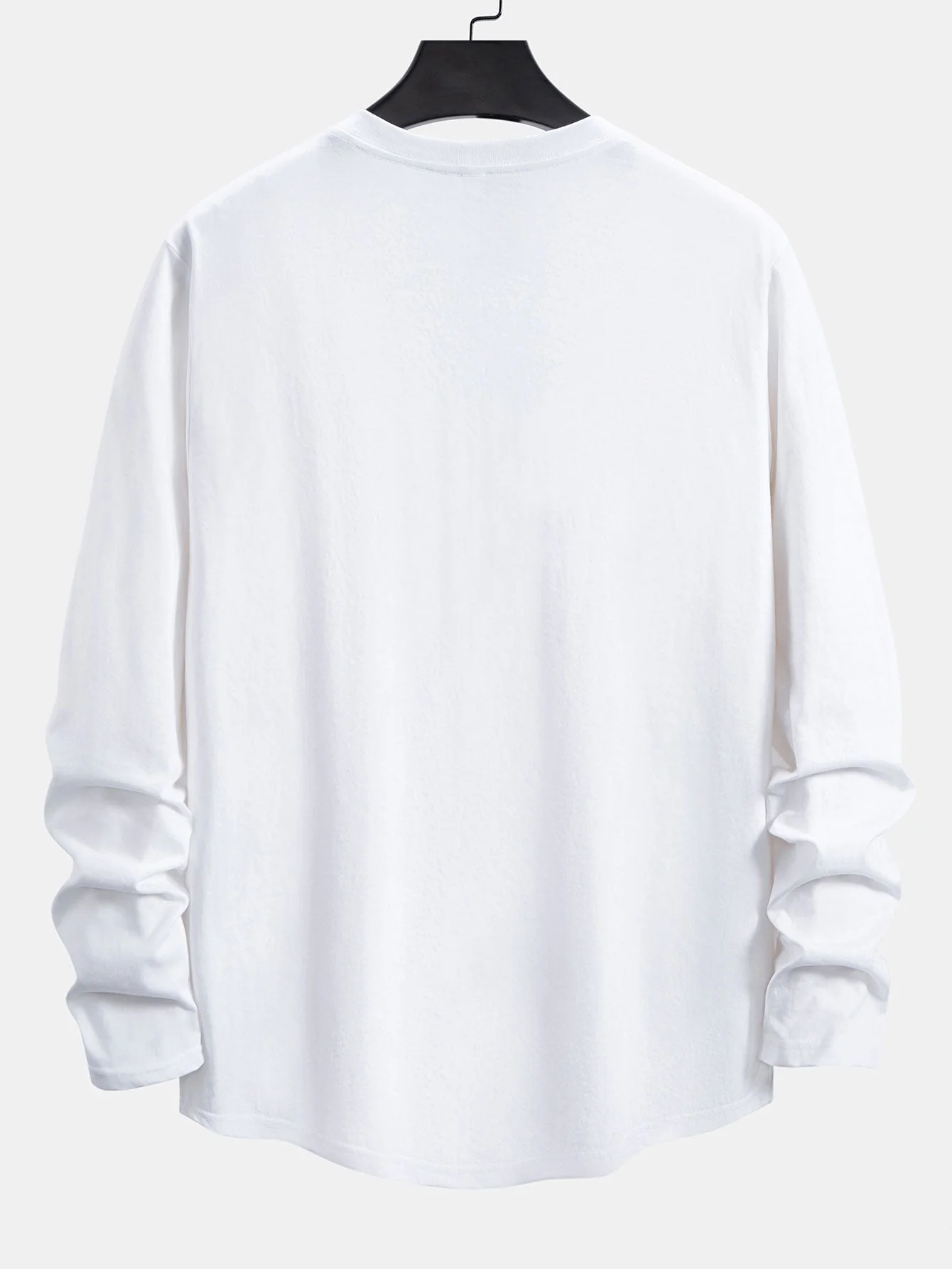 Adamo® | 3 Pieces Basic Long Sleeve Cotton Arc Hem T-Shirts - Image 5