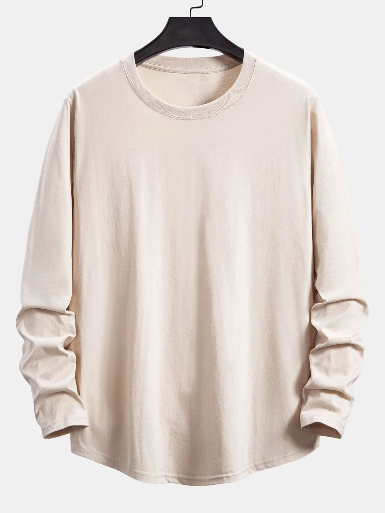 Adamo® | 3 Pieces Basic Long Sleeve Cotton Arc Hem T-Shirts - Image 6