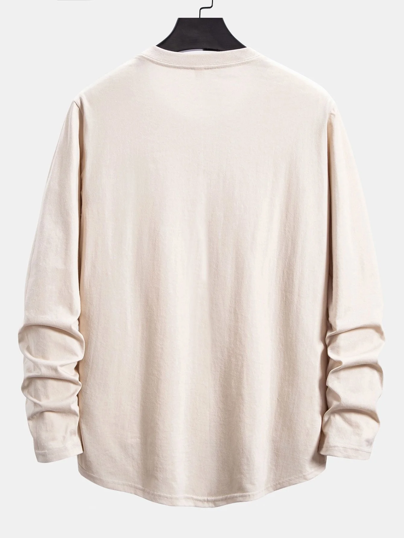 Adamo® | 3 Pieces Basic Long Sleeve Cotton Arc Hem T-Shirts - Image 7