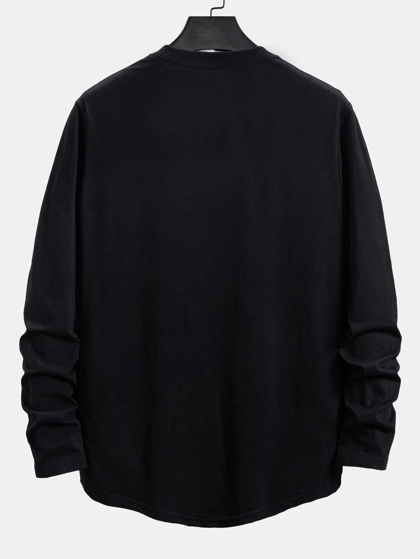 Adamo® | 3 Pieces Basic Long Sleeve Cotton Arc Hem T-Shirts - Image 9