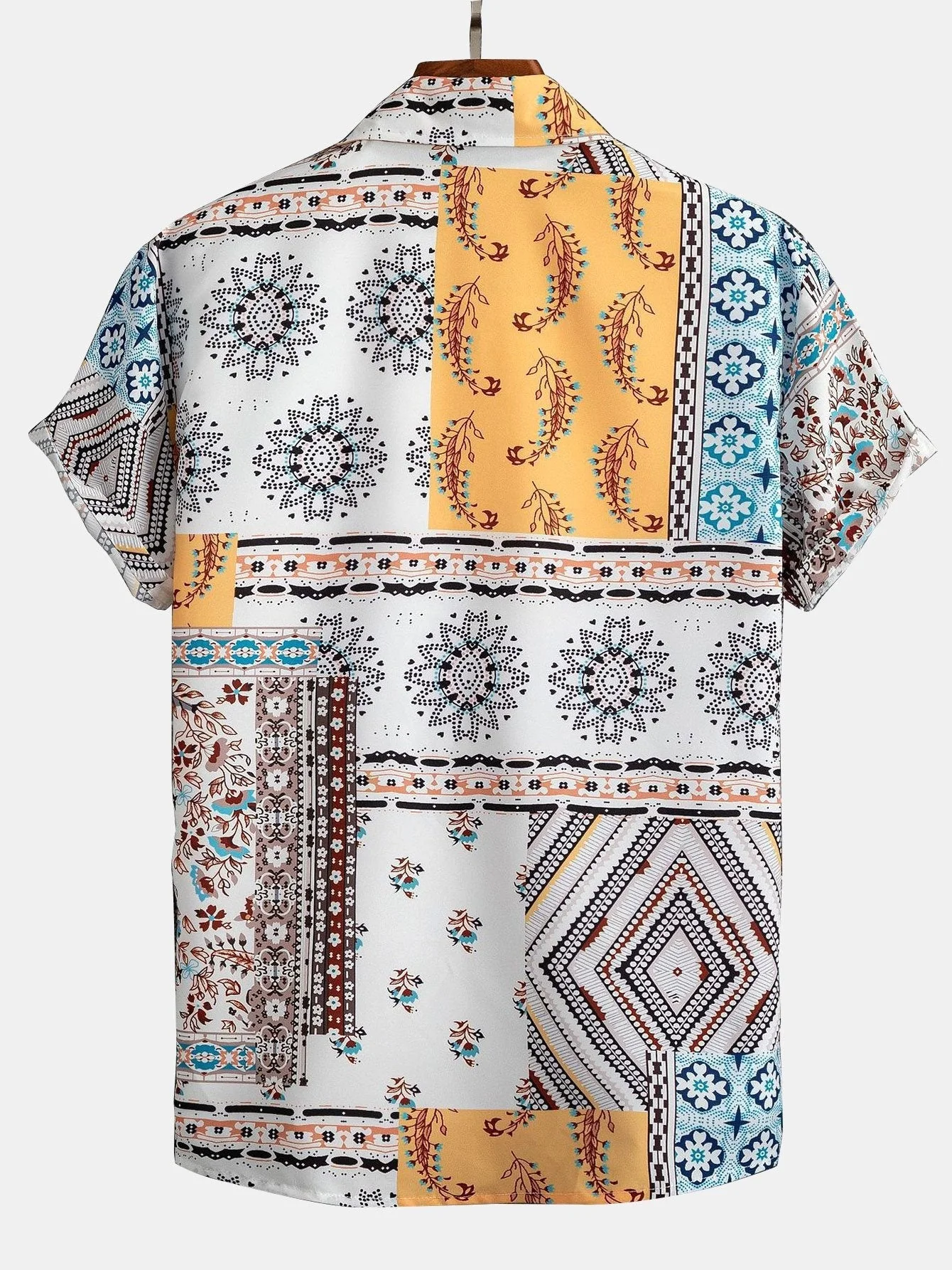 Adaniel® | Scarf Print Button Up Shirt & Swim Shorts - Image 4