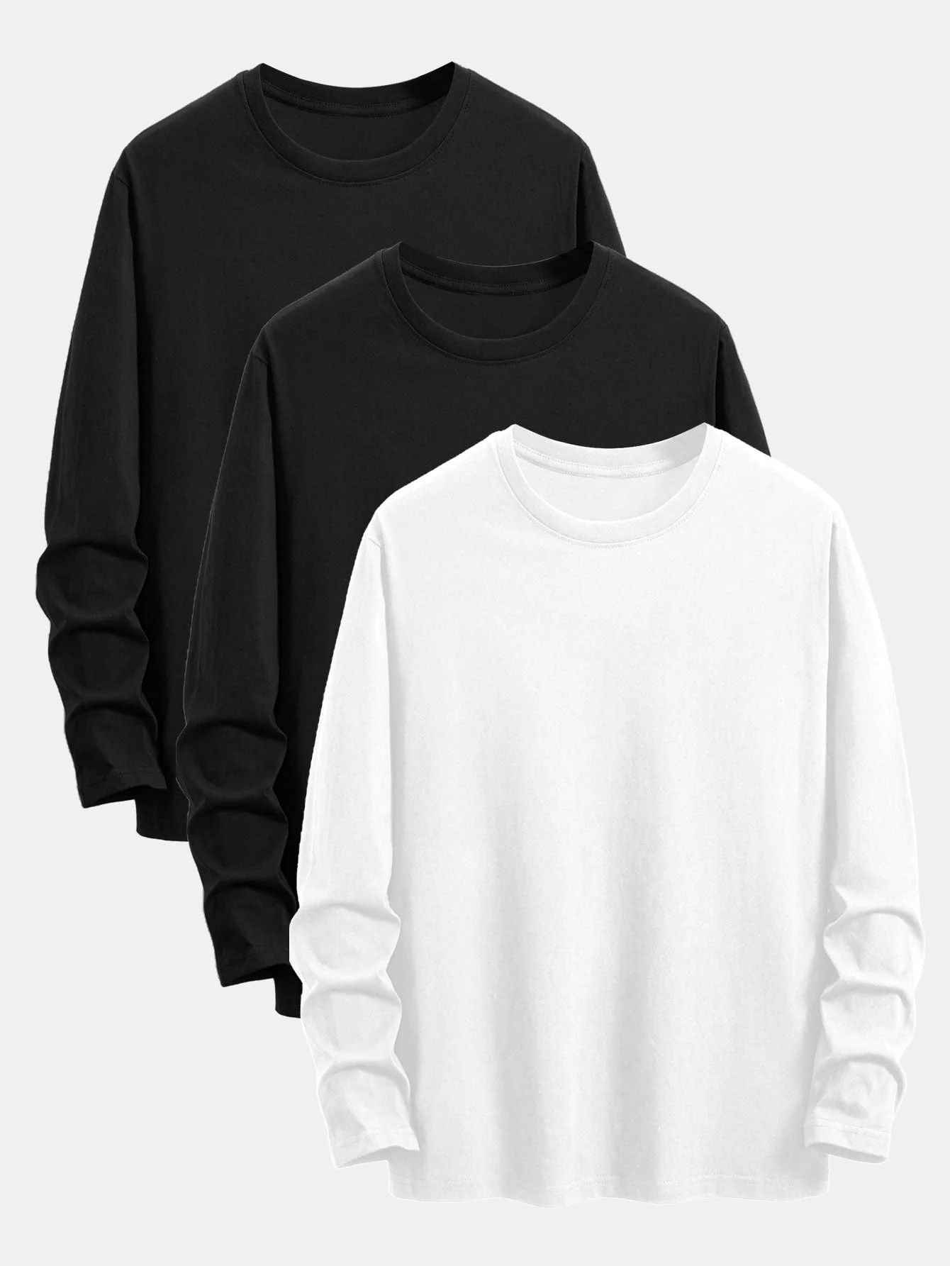 Addison® | 3 Pieces Basic Long Sleeve Cotton T-Shirts - Image 6
