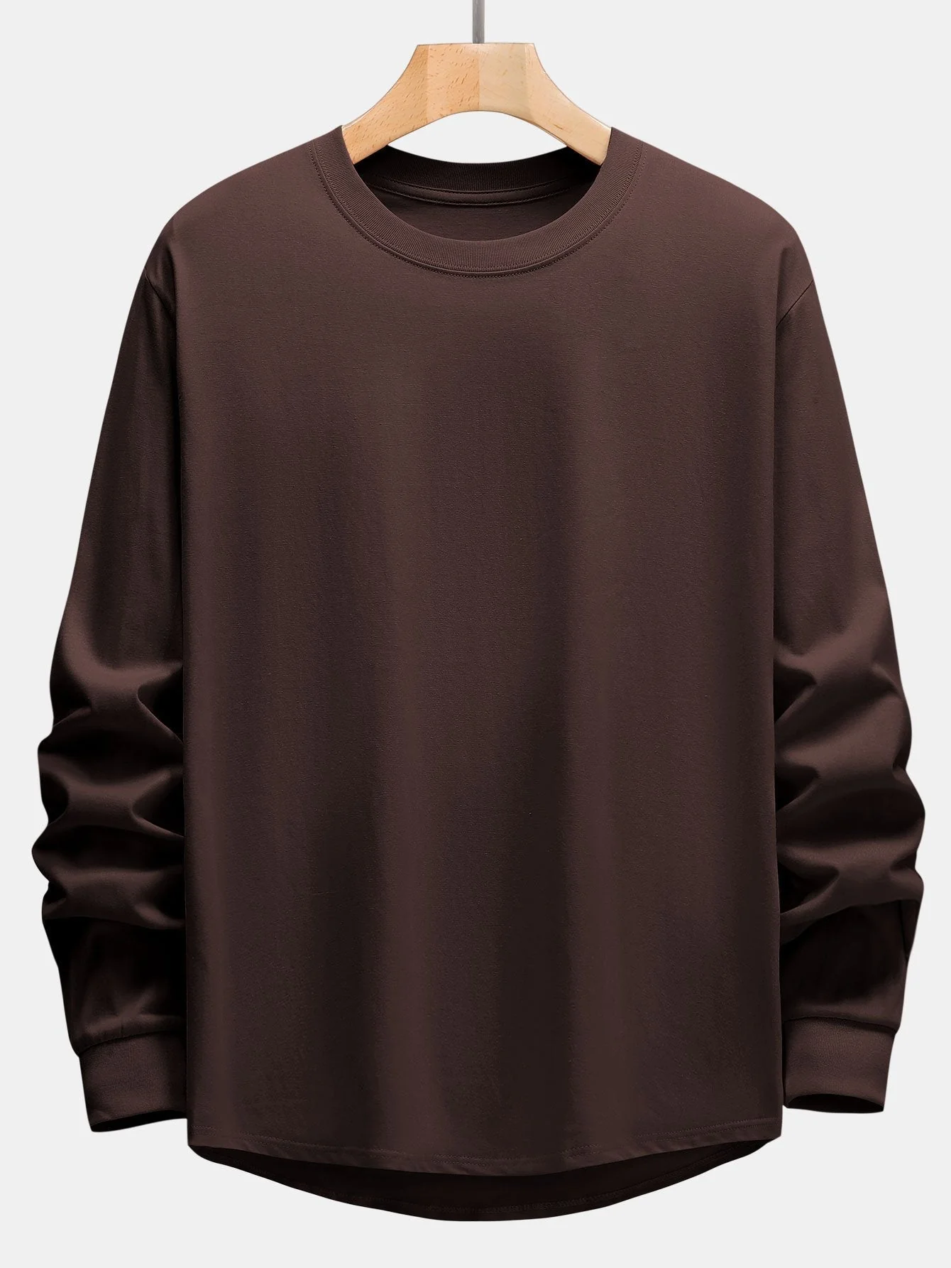 Adeimantos® | 3 Pieces Basic Long Sleeve Heavy Weight Arc Hem T-Shirts - Image 14