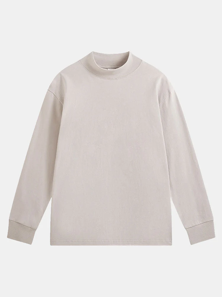 Adelelmo® | 3 Pieces Basic Long Sleeve Mock Neck T-Shirt - Image 8