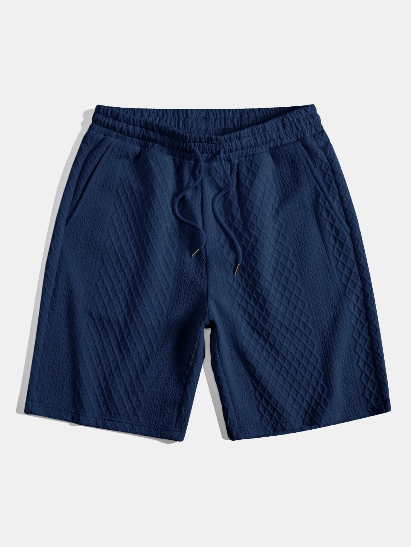 Adelin® | 3 Pieces Diamond Geometric Jacquard Drawstring Shorts - Image 11