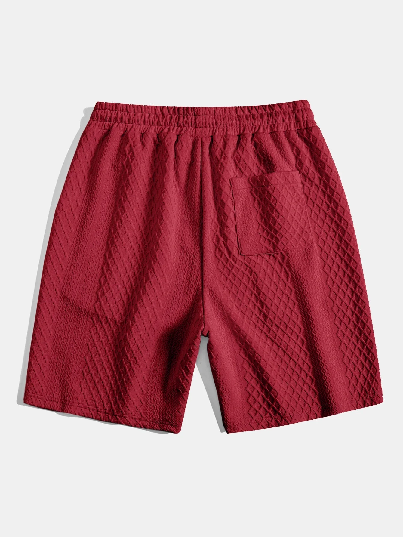 Adelin® | 3 Pieces Diamond Geometric Jacquard Drawstring Shorts - Image 14