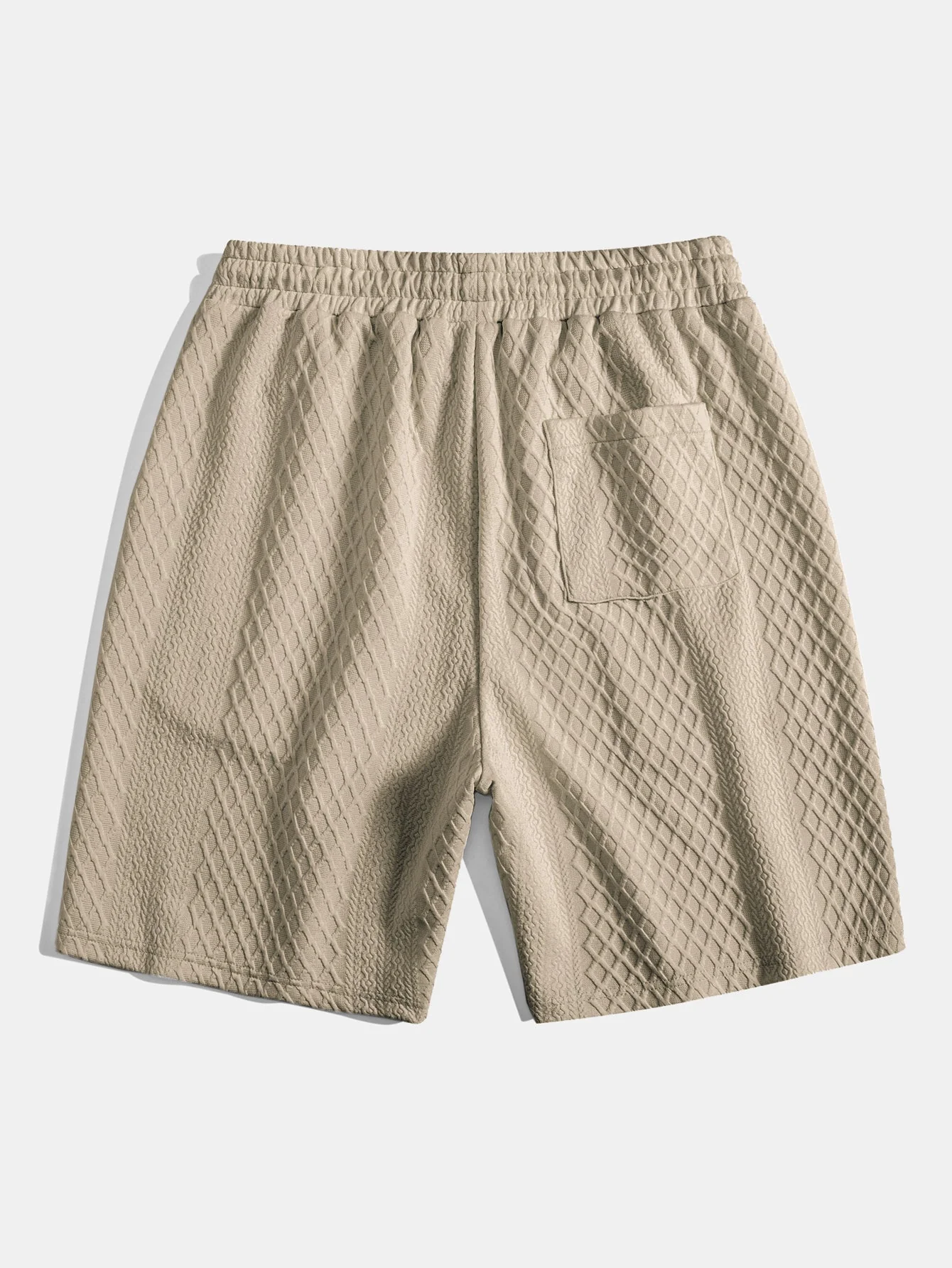 Adelin® | 3 Pieces Diamond Geometric Jacquard Drawstring Shorts - Image 6