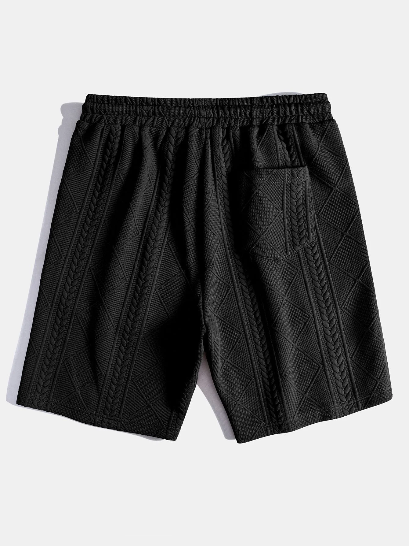 Adelphius® | 3 Pieces Geometric Jacquard Drawstring Shorts - Image 3