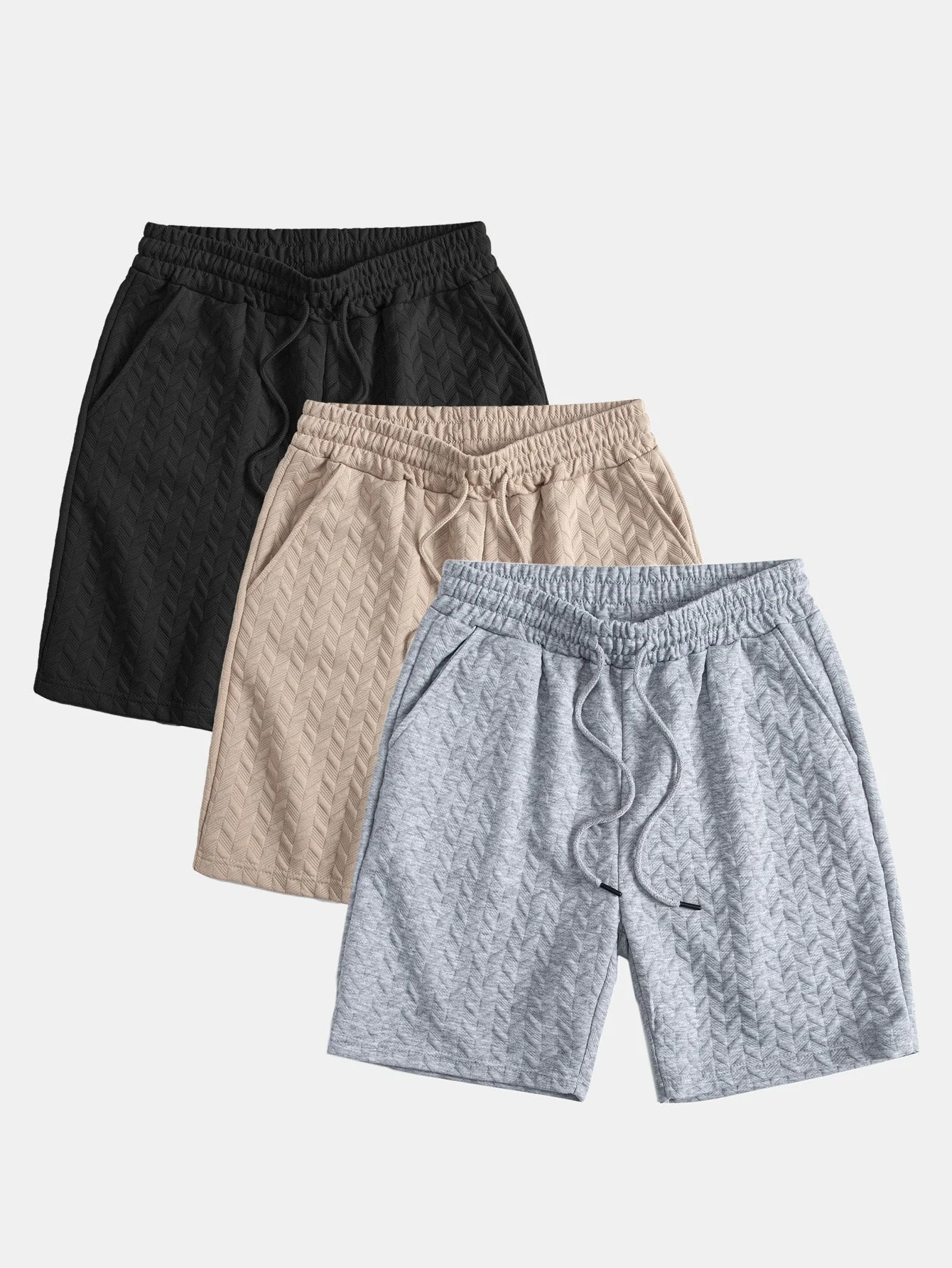 Ademar® | 3 Pieces Geometric Jacquard Shorts
