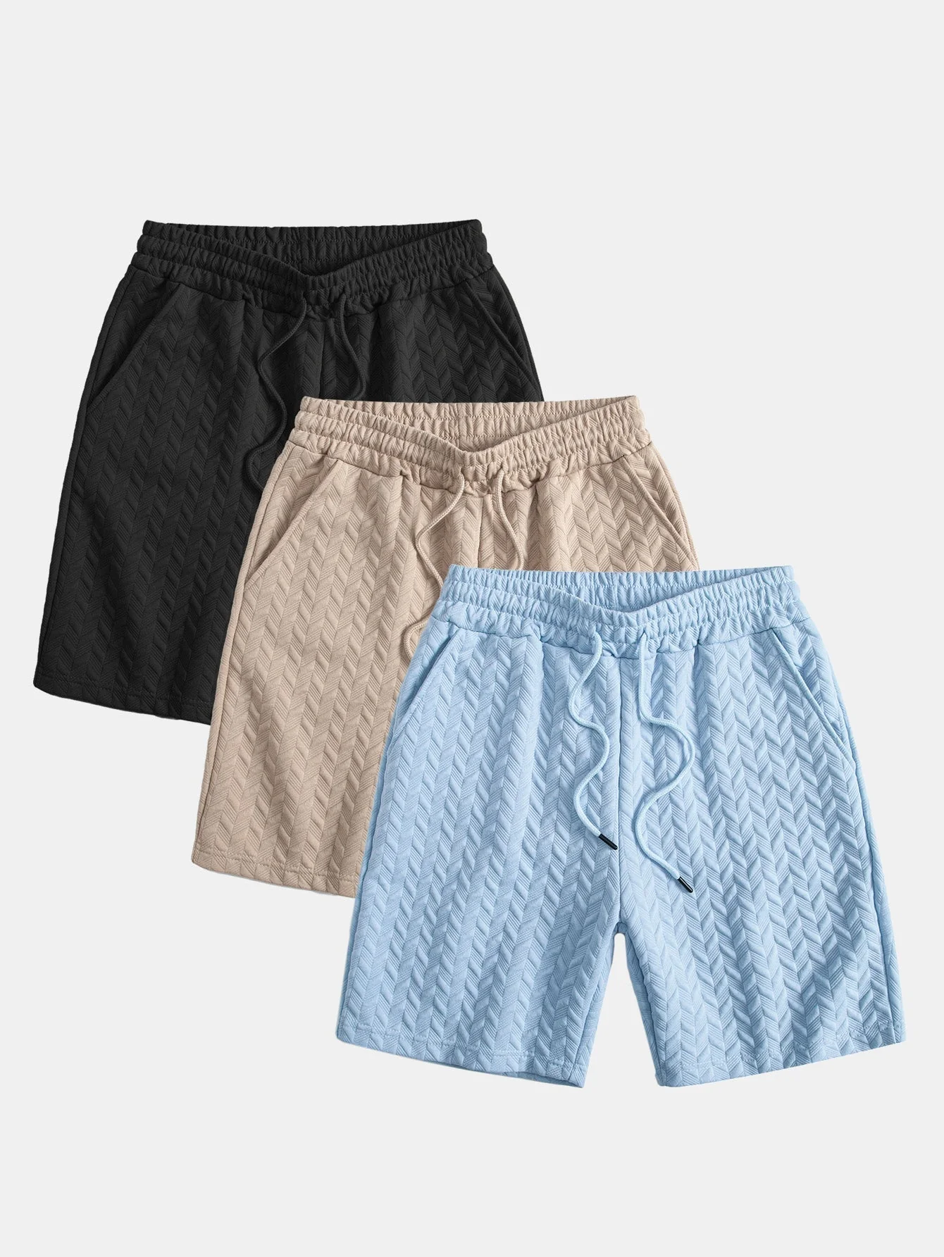 Ademar® | 3 Pieces Geometric Jacquard Shorts - Image 3