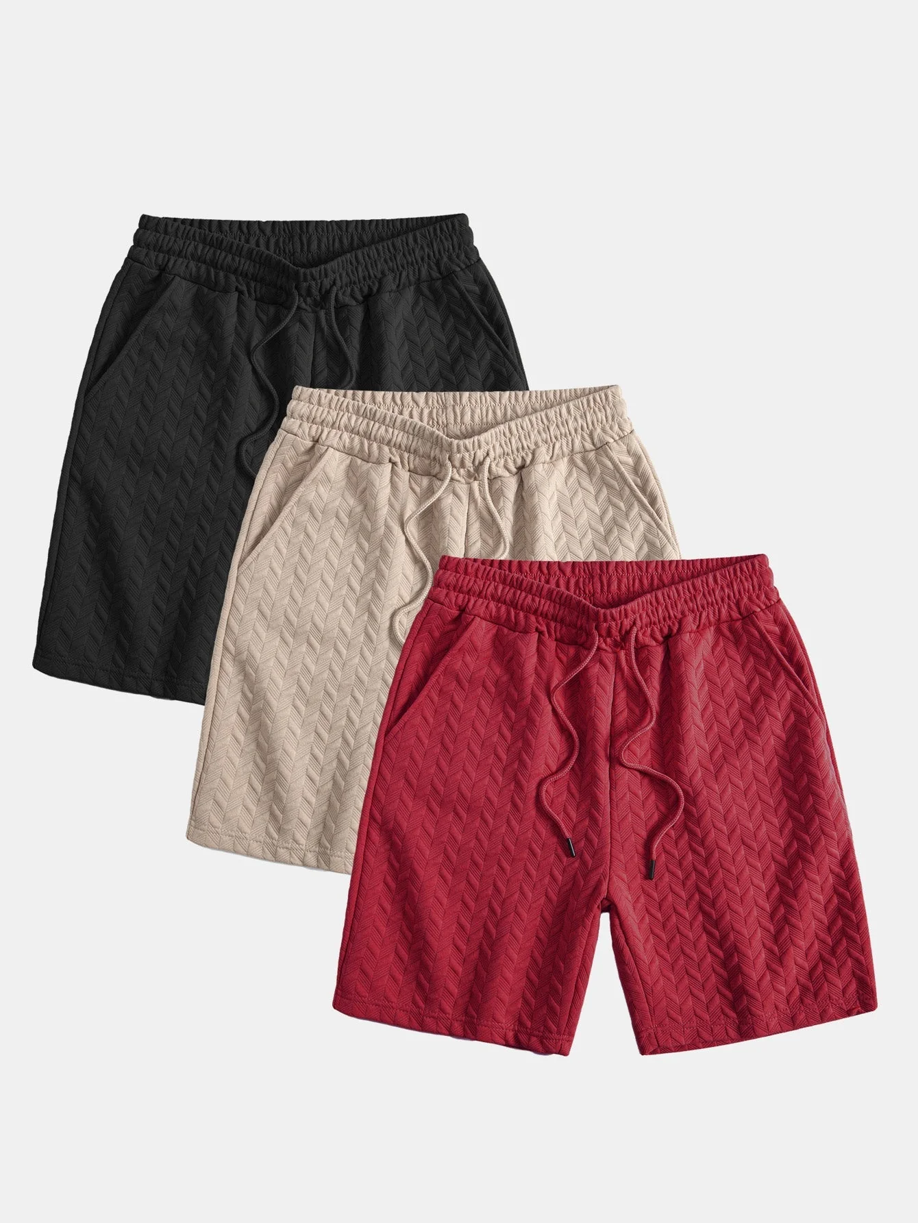 Ademar® | 3 Pieces Geometric Jacquard Shorts - Image 5
