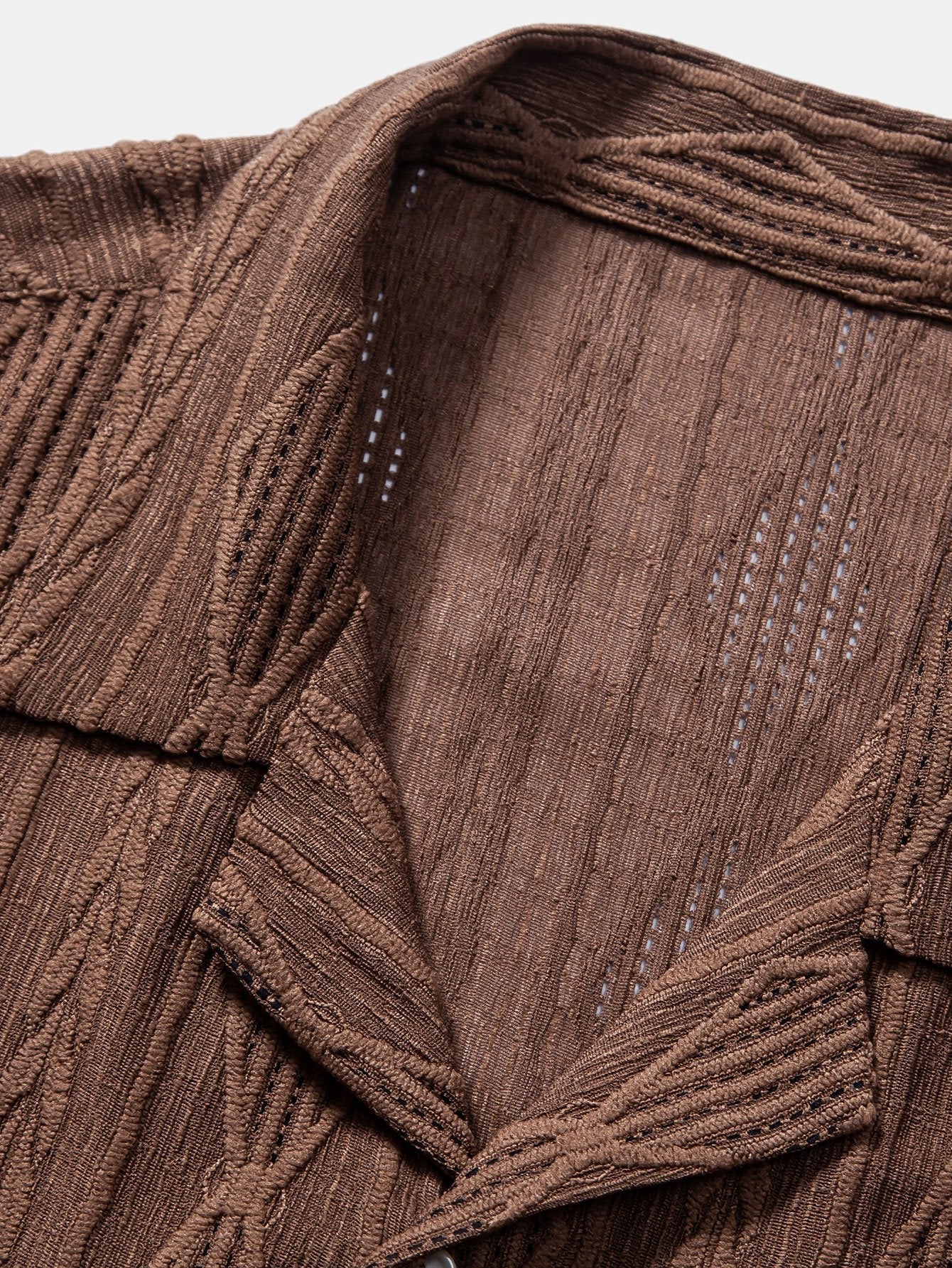 Ademar® | Geometric Jacquard Cuban Shirt & Straight Leg Linen Pants - Image 16