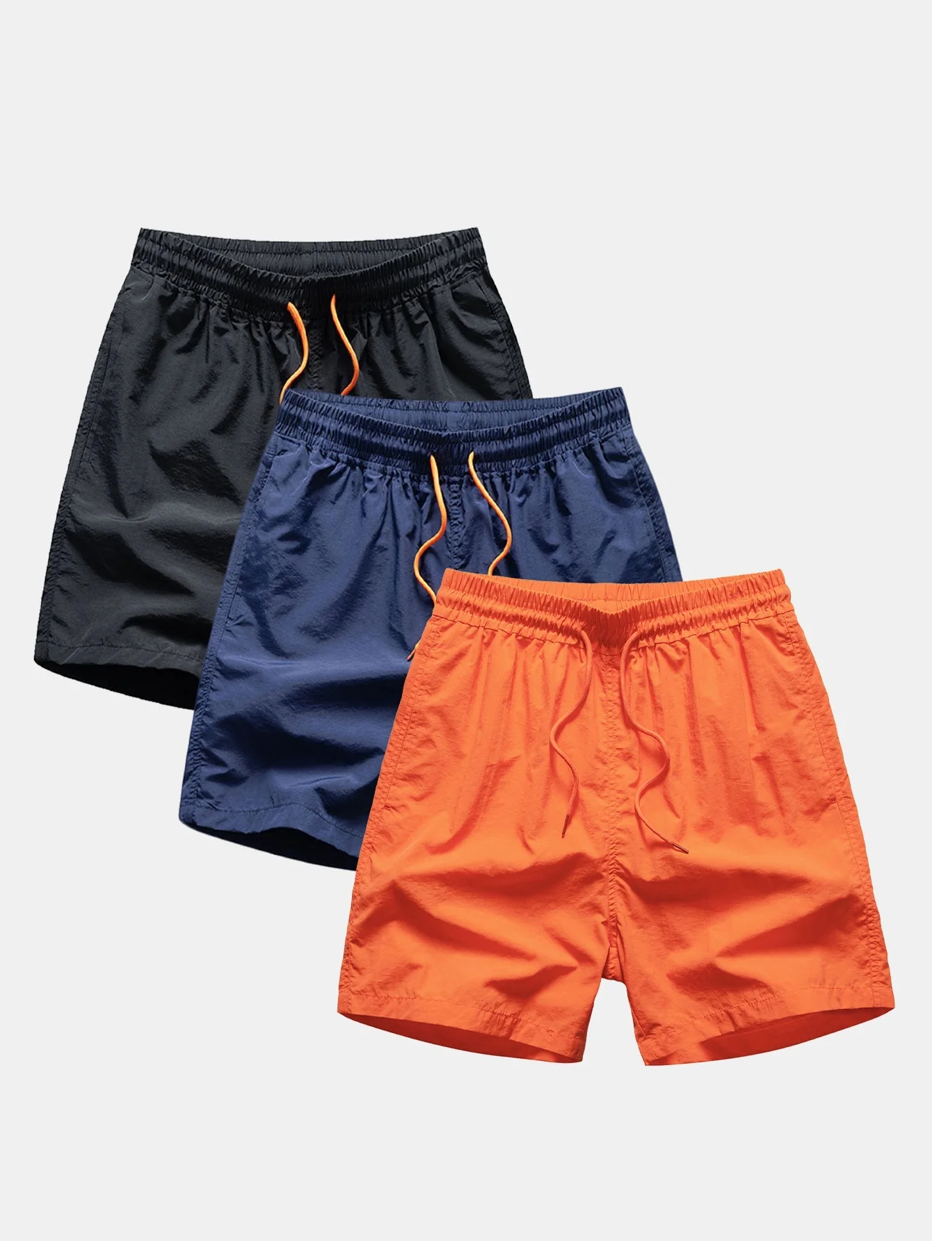 Adham® | 3 Pieces Man Mid Length Drawstring Swim Shorts - Image 4
