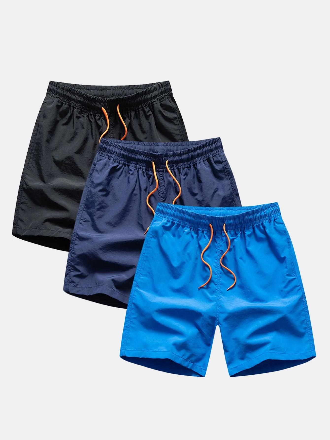 Adham® | 3 Pieces Man Mid Length Drawstring Swim Shorts - Image 5