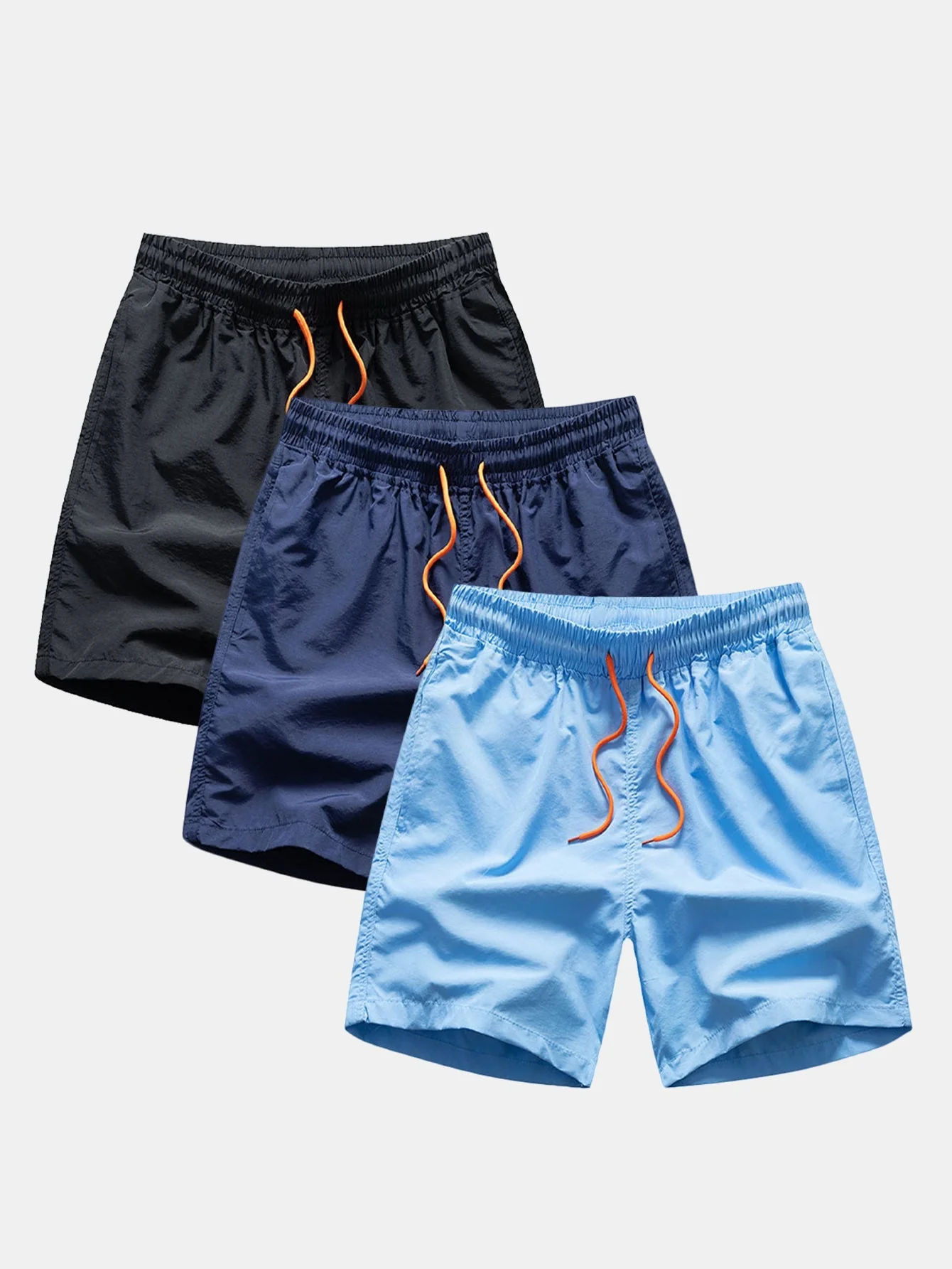Adham® | 3 Pieces Man Mid Length Drawstring Swim Shorts - Image 6