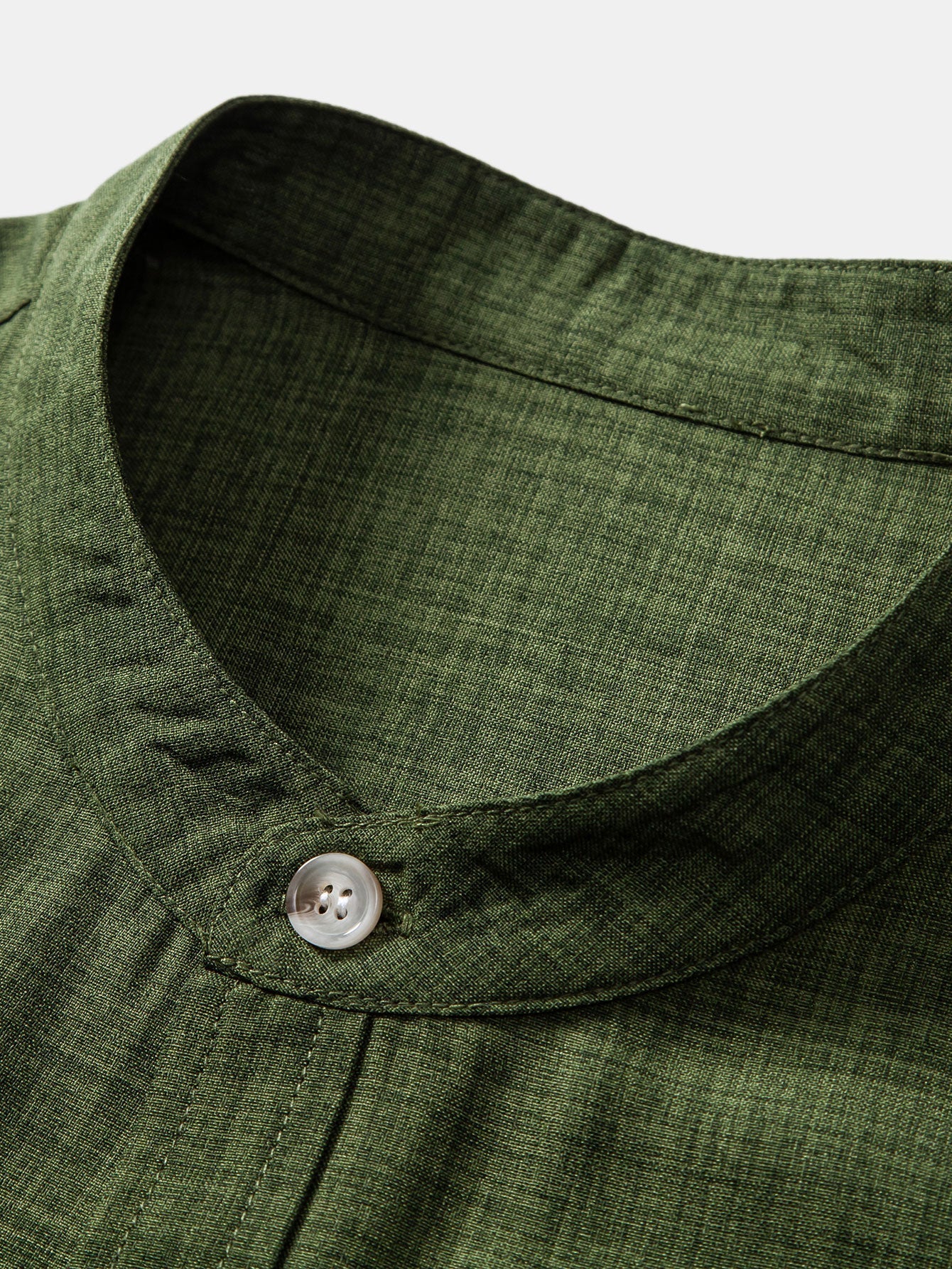 Adham® | Short Sleeve Stand Collar Shirt & Straight Leg Linen Pants - Image 18